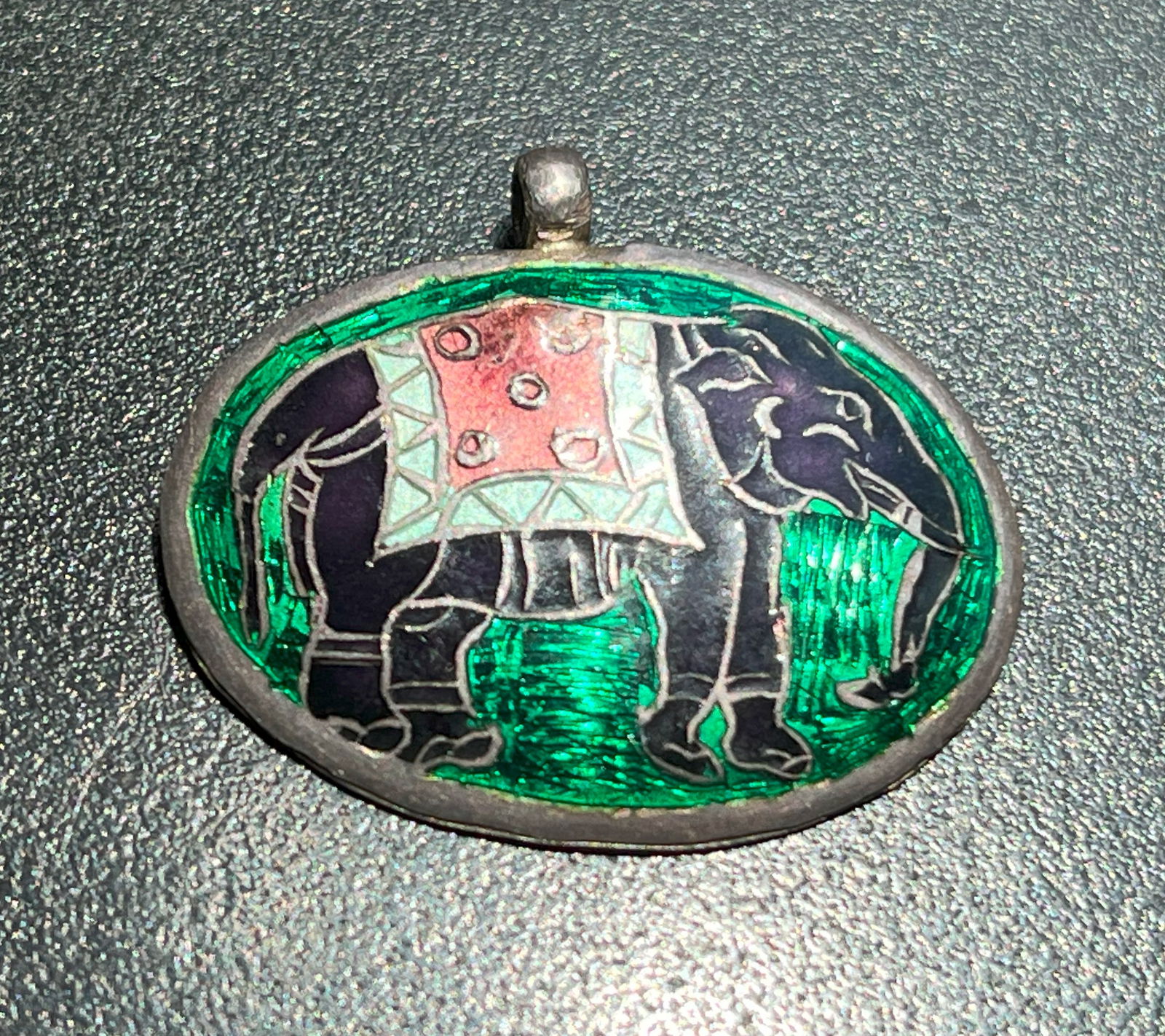Vintage Silver Enamel Pendant (1 of 3)