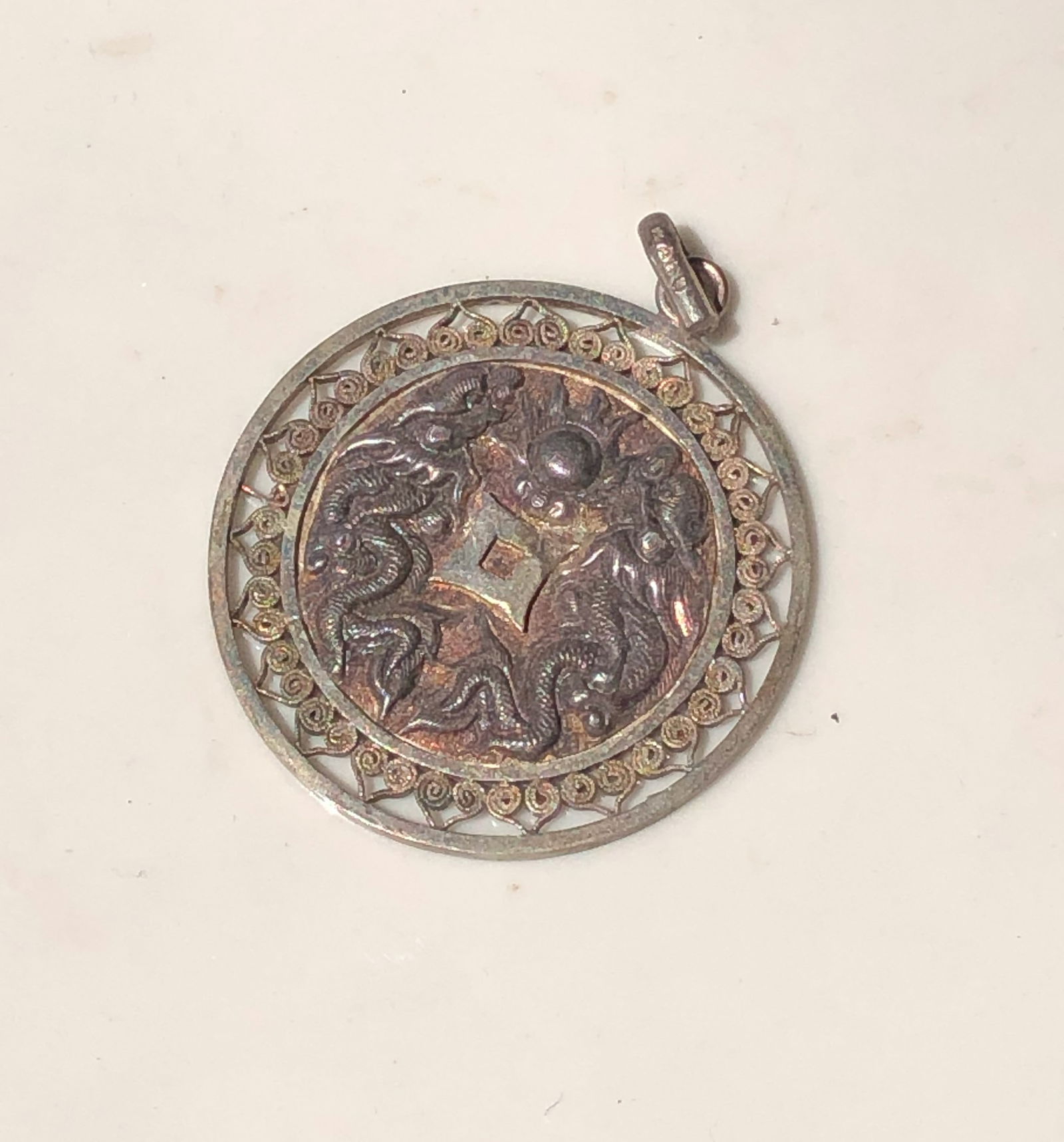 Antique Chinese Silver Pendant (1 of 2)