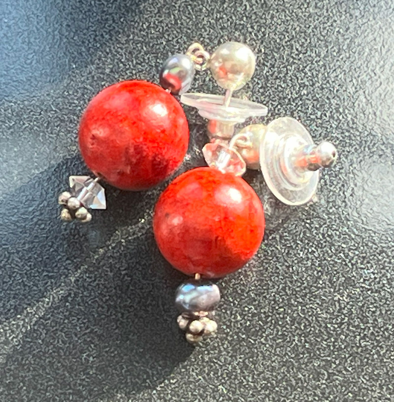 Pair of Silver Earrings: Pair of Silver Earrings