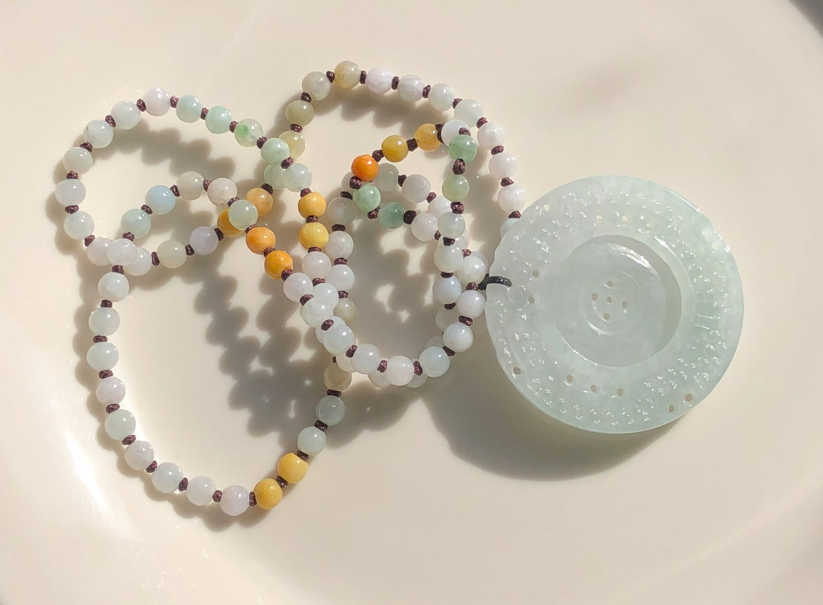 Vintage Green Jadeite Necklace (1 of 3)