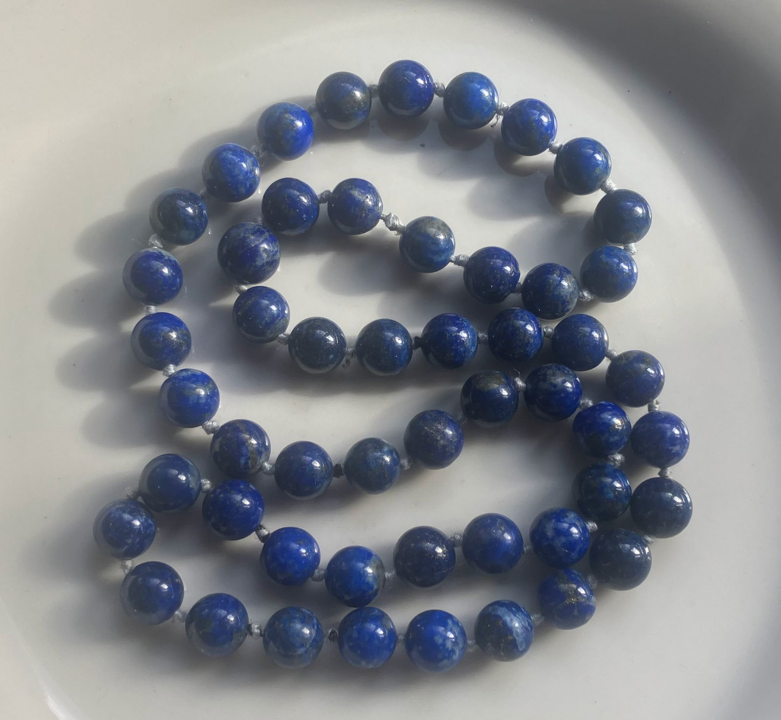 Natural Lapis Beads Necklace (1 of 1)