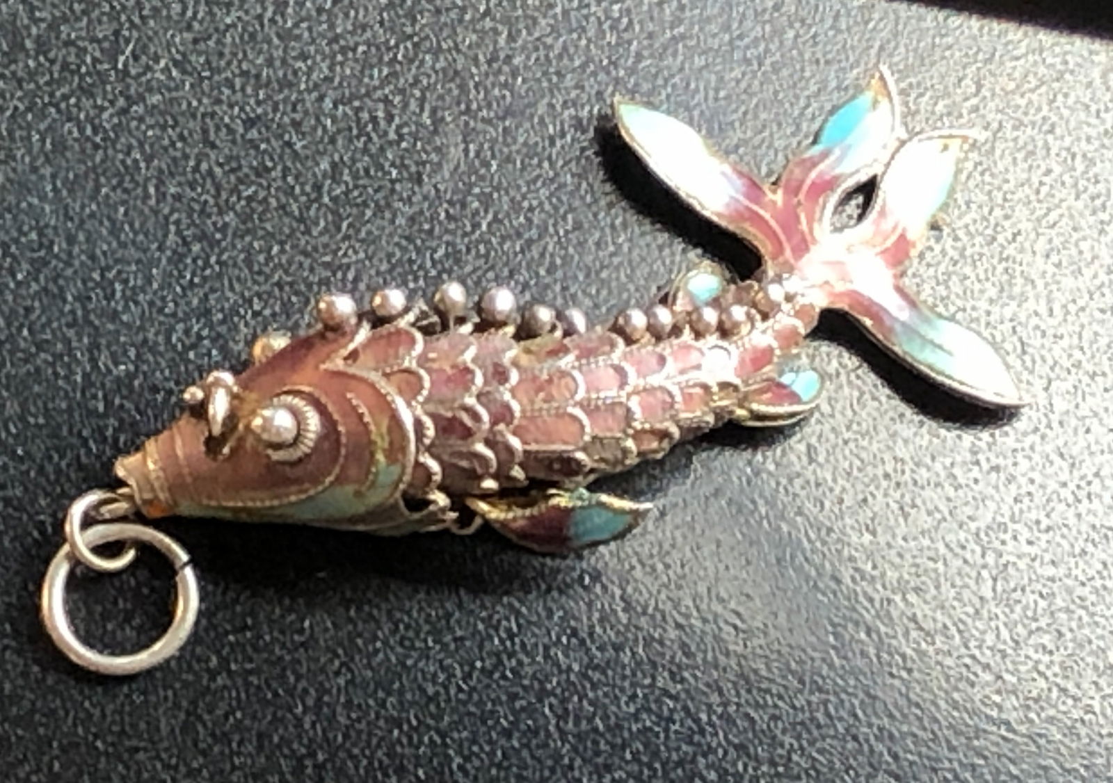 Antique Silver Enamel Fish (1 of 4)
