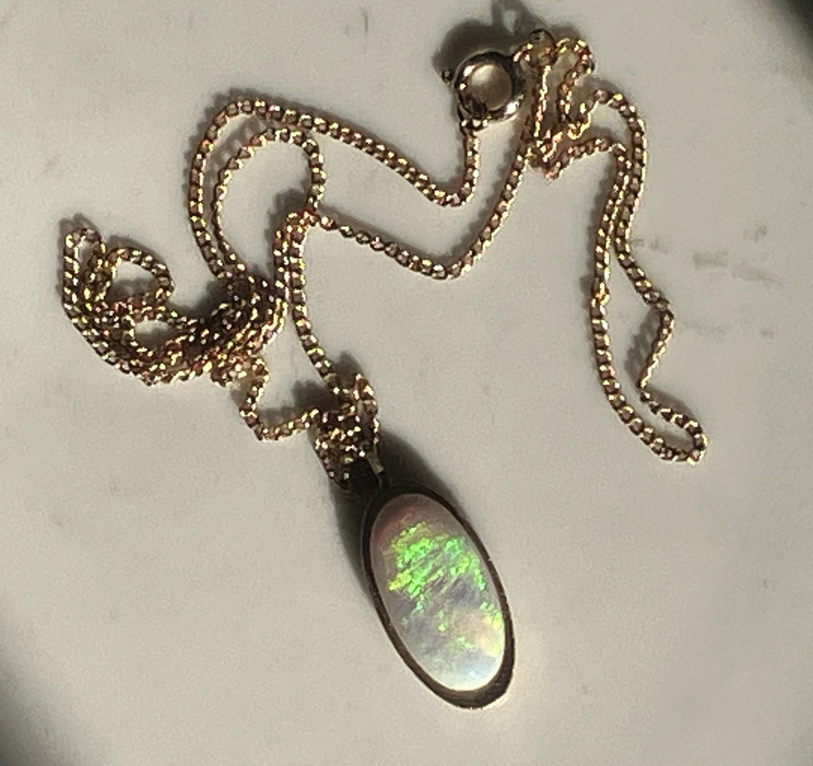 Antique Opal Diamond Necklace: Antique Opal Diamond Necklace