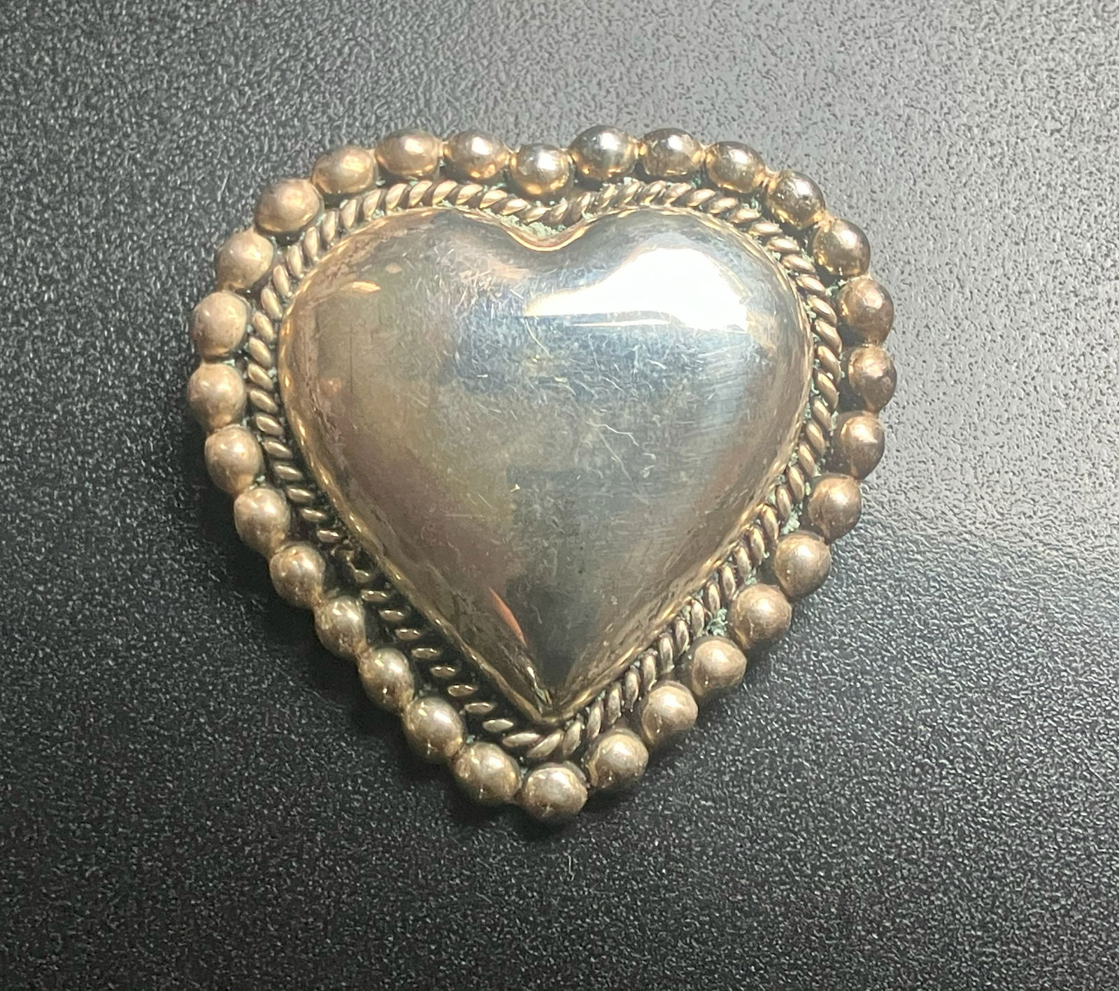 Silver Heart Brooch (1 of 3)
