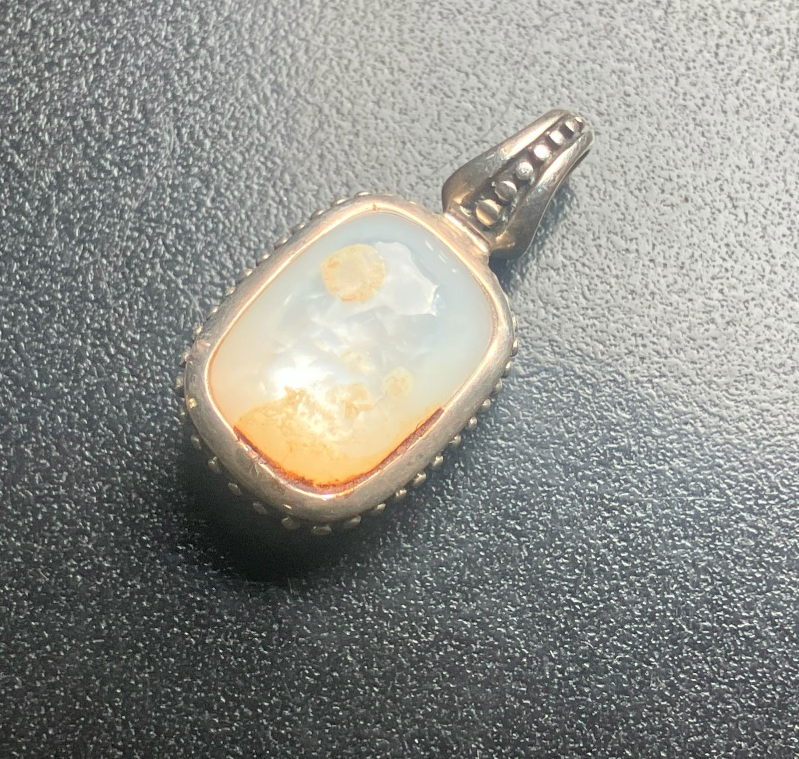 Black Stone Silver Pendant - 3