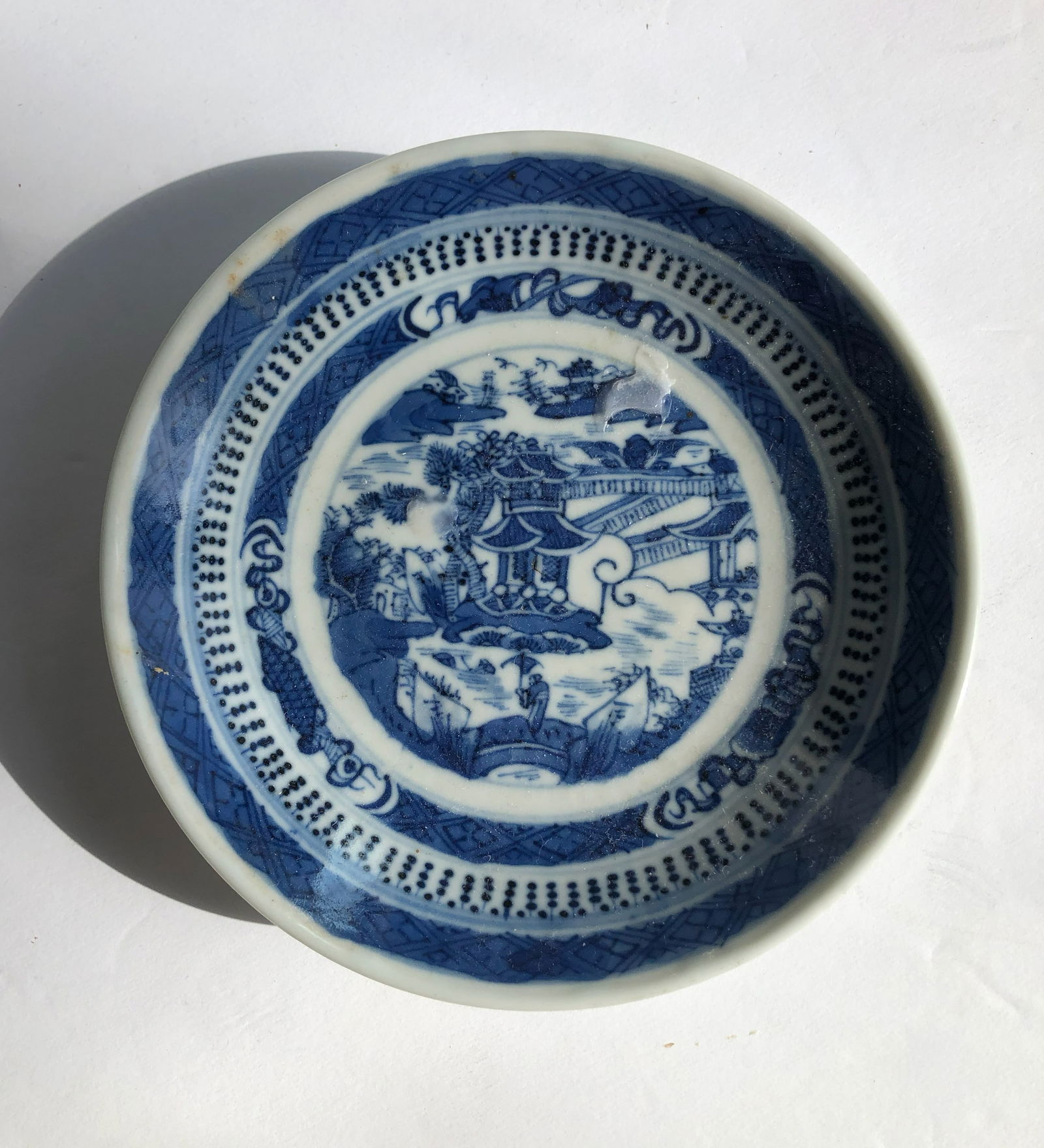 Antique Blue and White Dish (1 of 3)