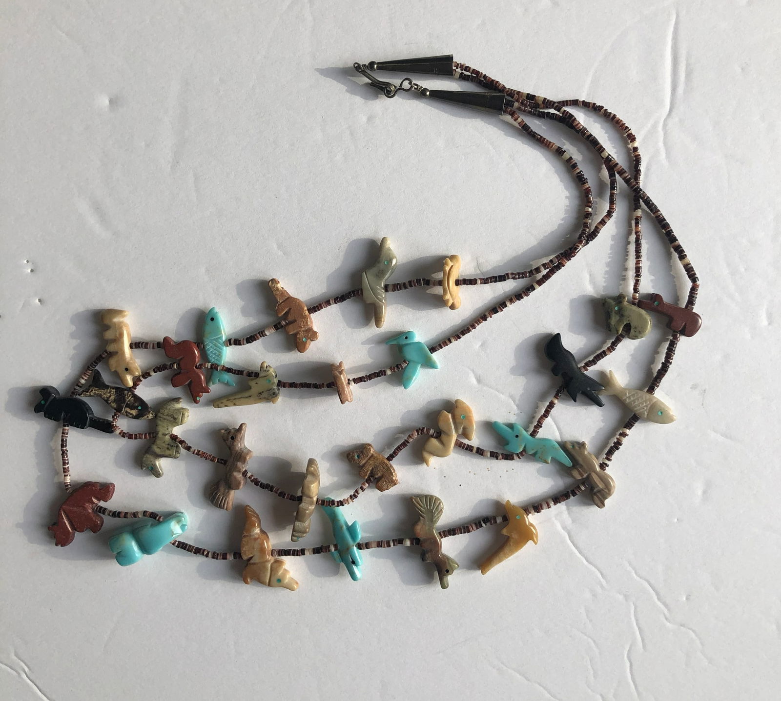 Antique Necklace with Silver Clasp: Antique Necklace with Silver Clasp