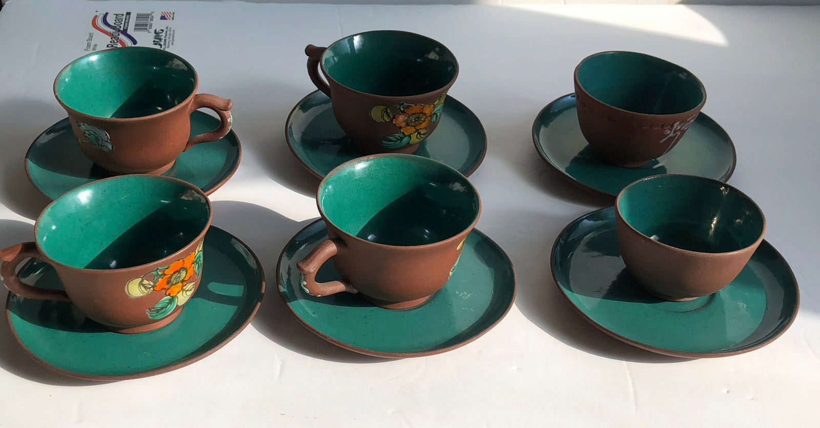 Group of Yixing Zisha Dish and Cups (1 of 6)