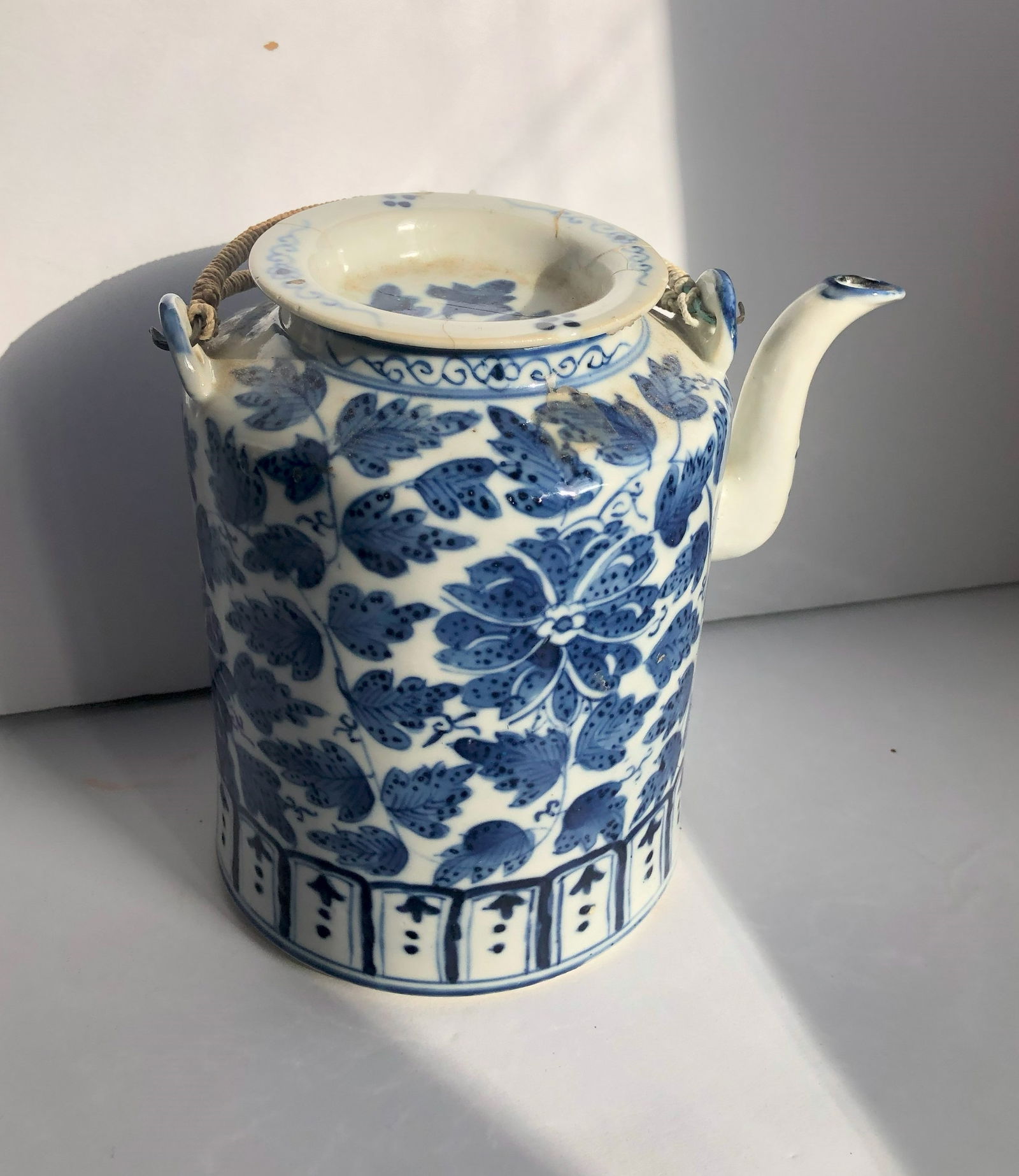 Antique Chinese Blue and White Teapot (1 of 7)