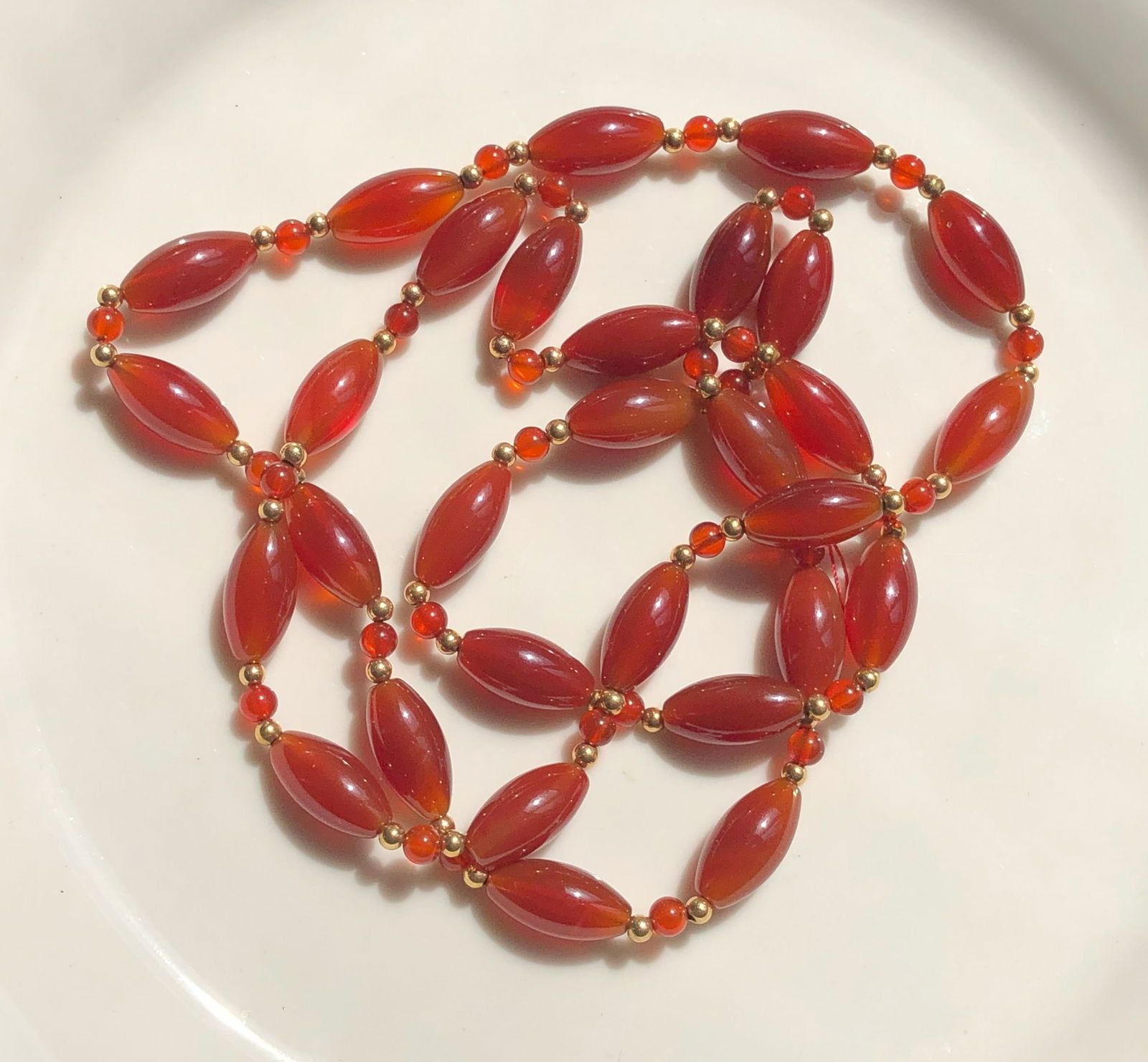 Vintage Carnelian Necklace (1 of 2)