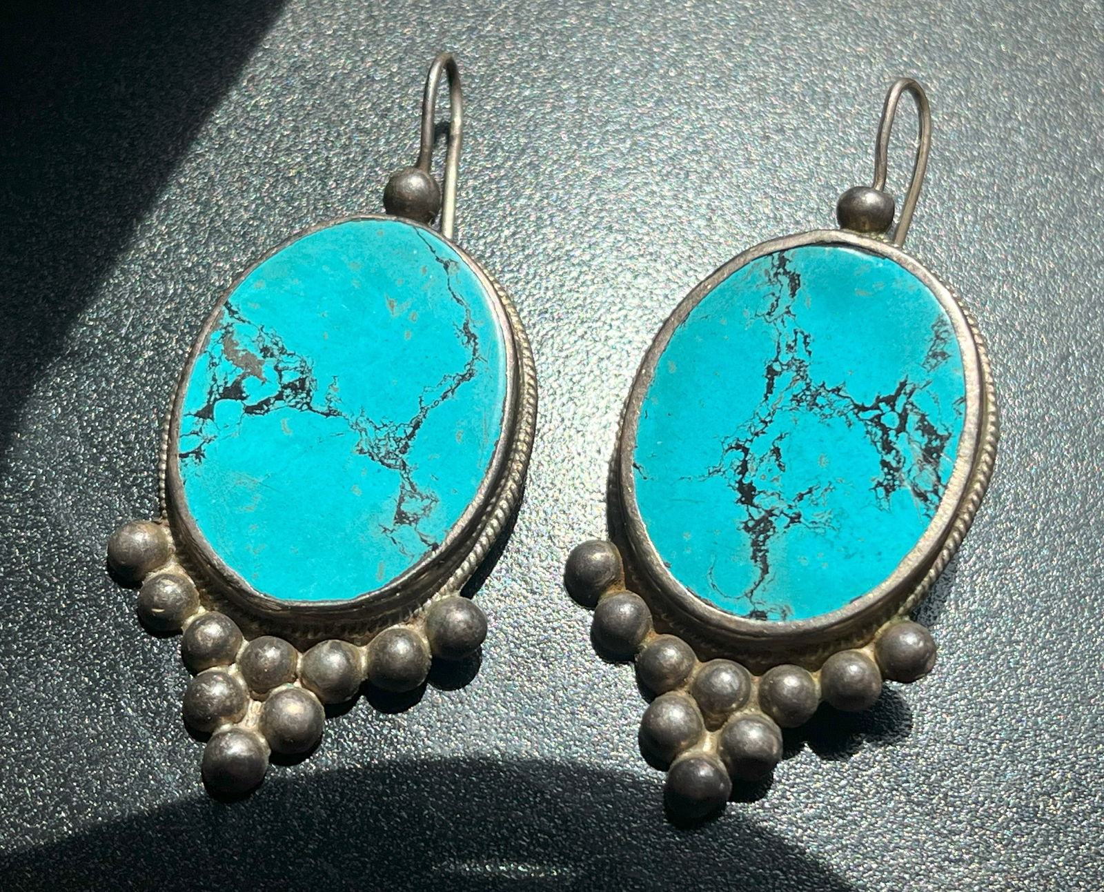 Pair of Turquoise Earrings: Pair of Turquoise Earrings
