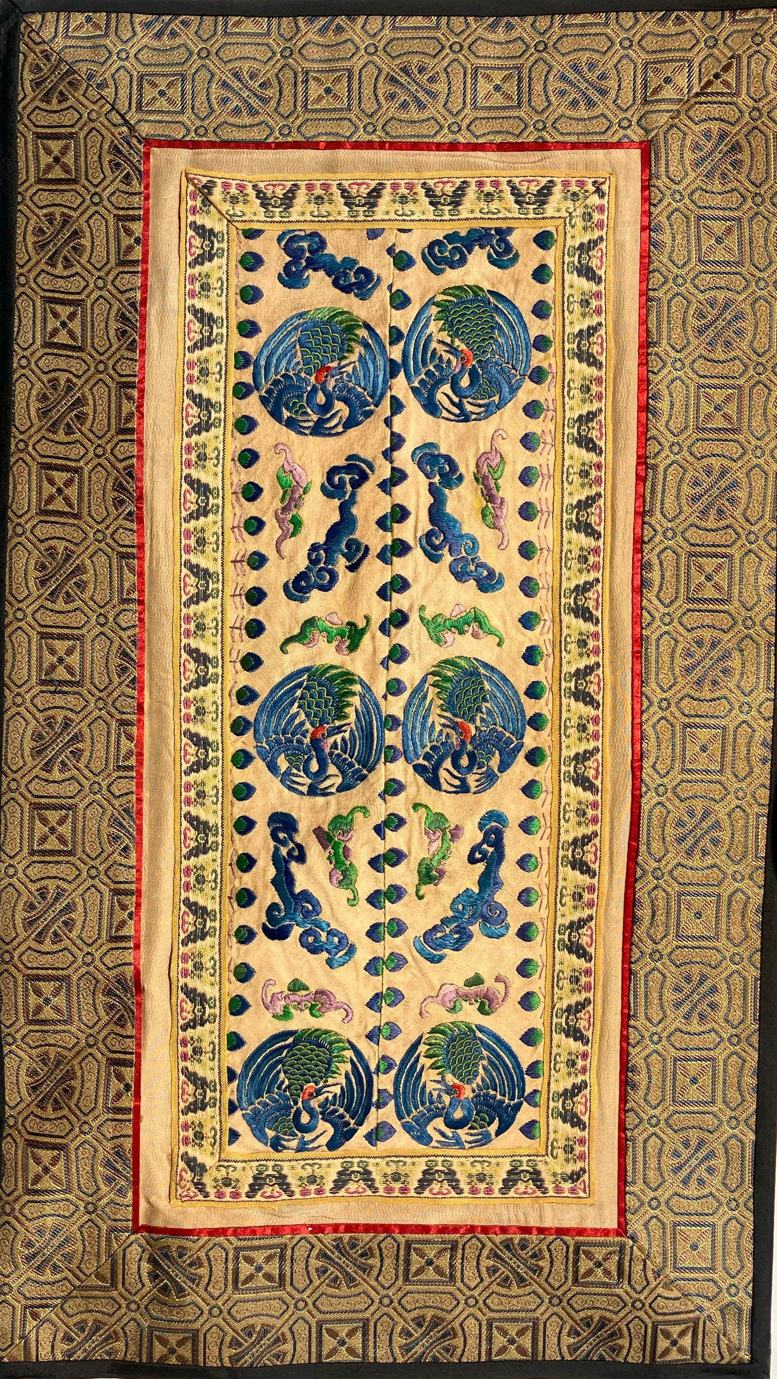 Vintage Embroidery Panel, Size: 16" x 9": Vintage Embroidery Panel, Size: 16" x 9"