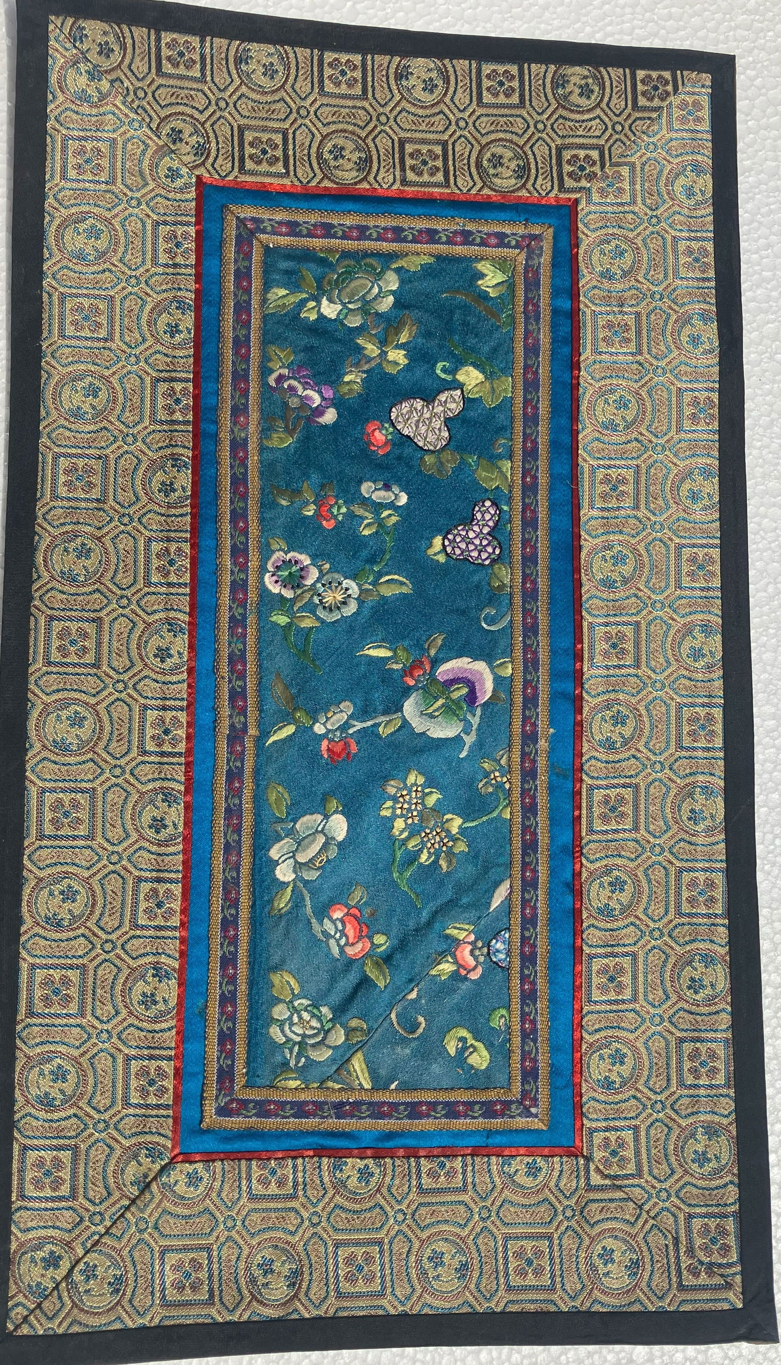 Vintage Embroidery Panel: Vintage Embroidery Panel, Size: 13" x 7"