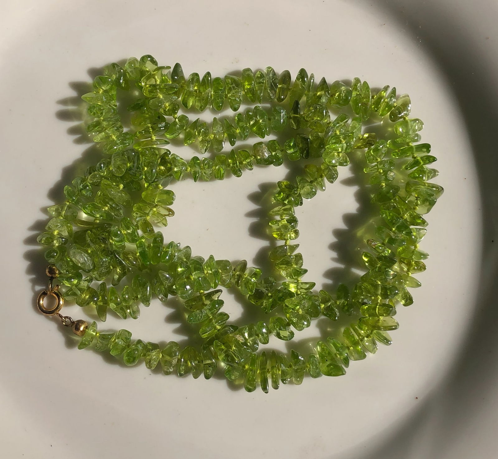 Green Gemstone Necklace (1 of 2)