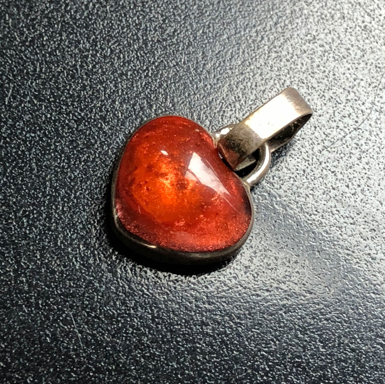 Vintage Amber Silver Pendant (1 of 2)