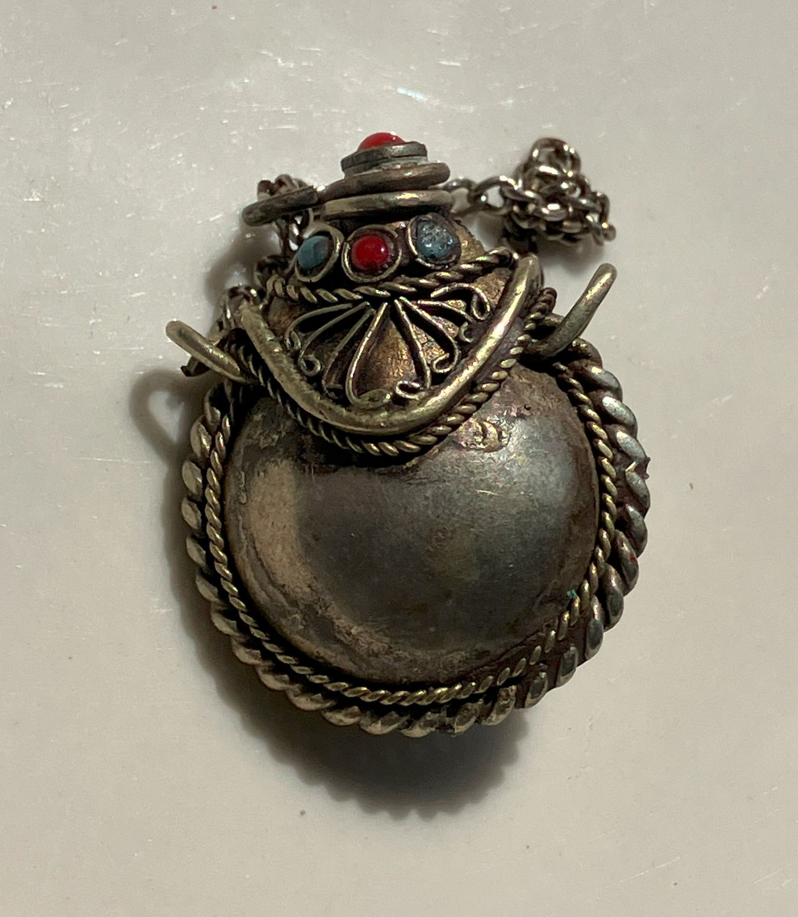 Antique Tibet Pendant: Antique Tibet Pendant, Size: 2"