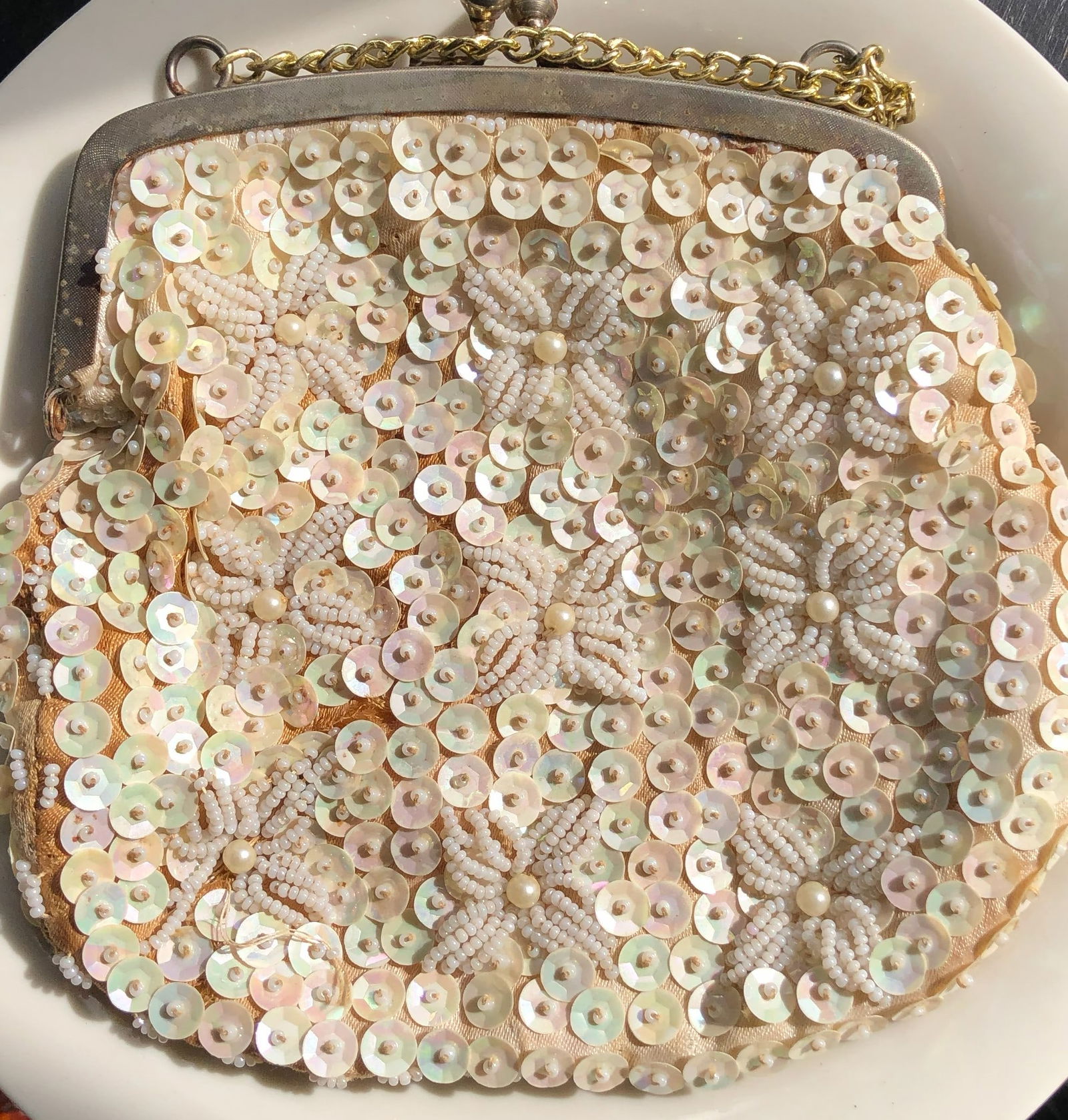 Sequin Beaded Clutch - 4