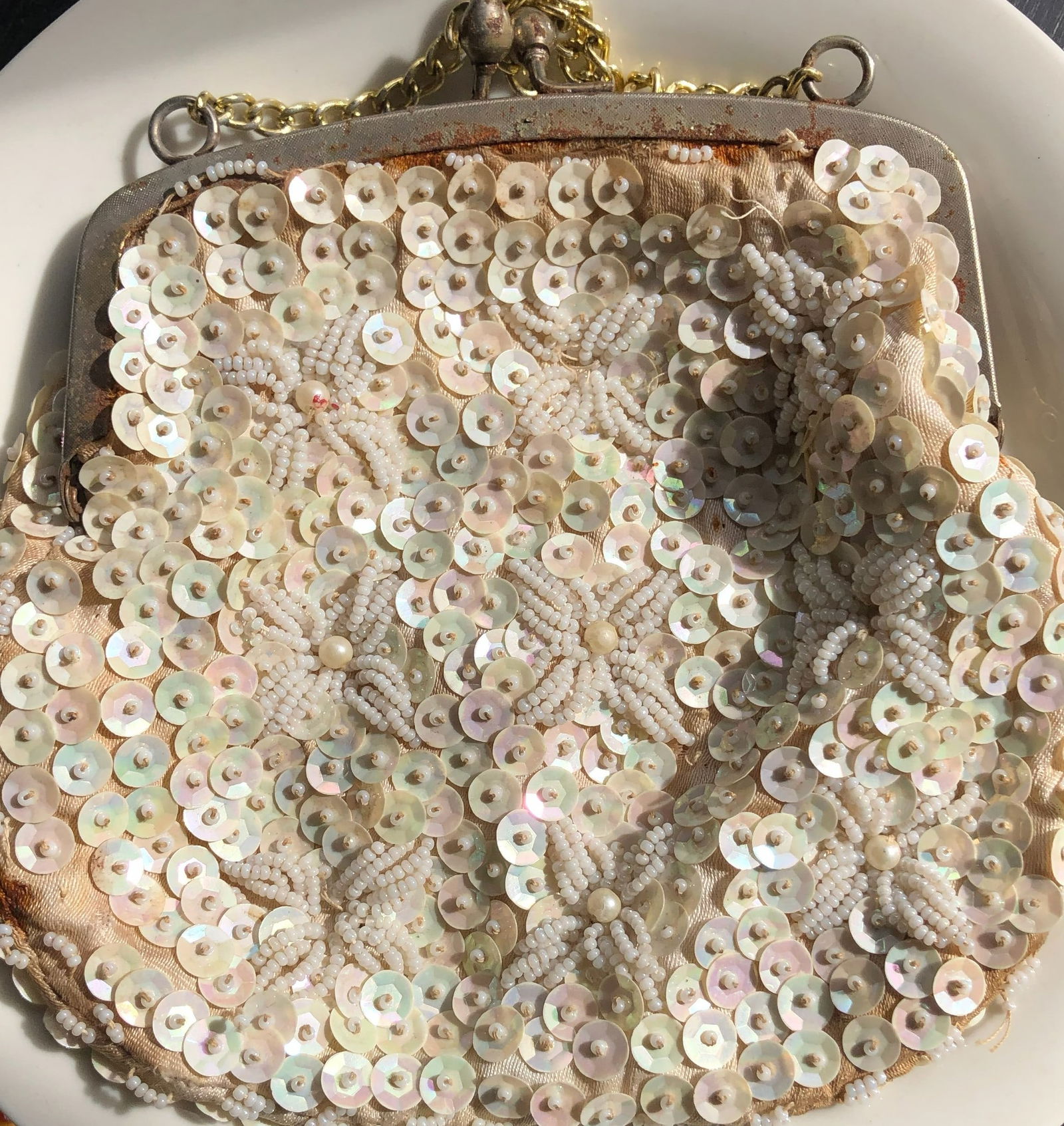 Sequin Beaded Clutch - 5