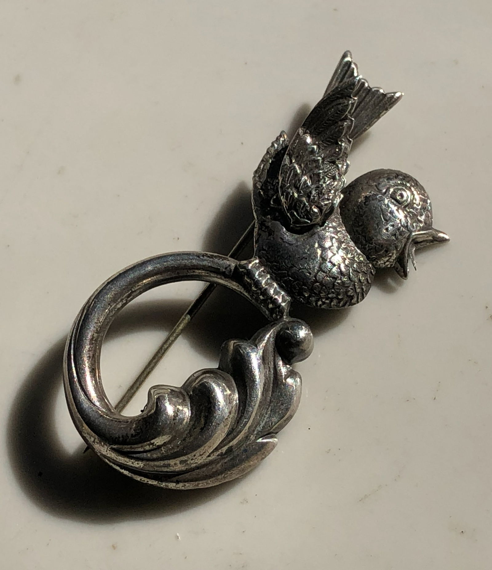Silver Bird Brooch - 3