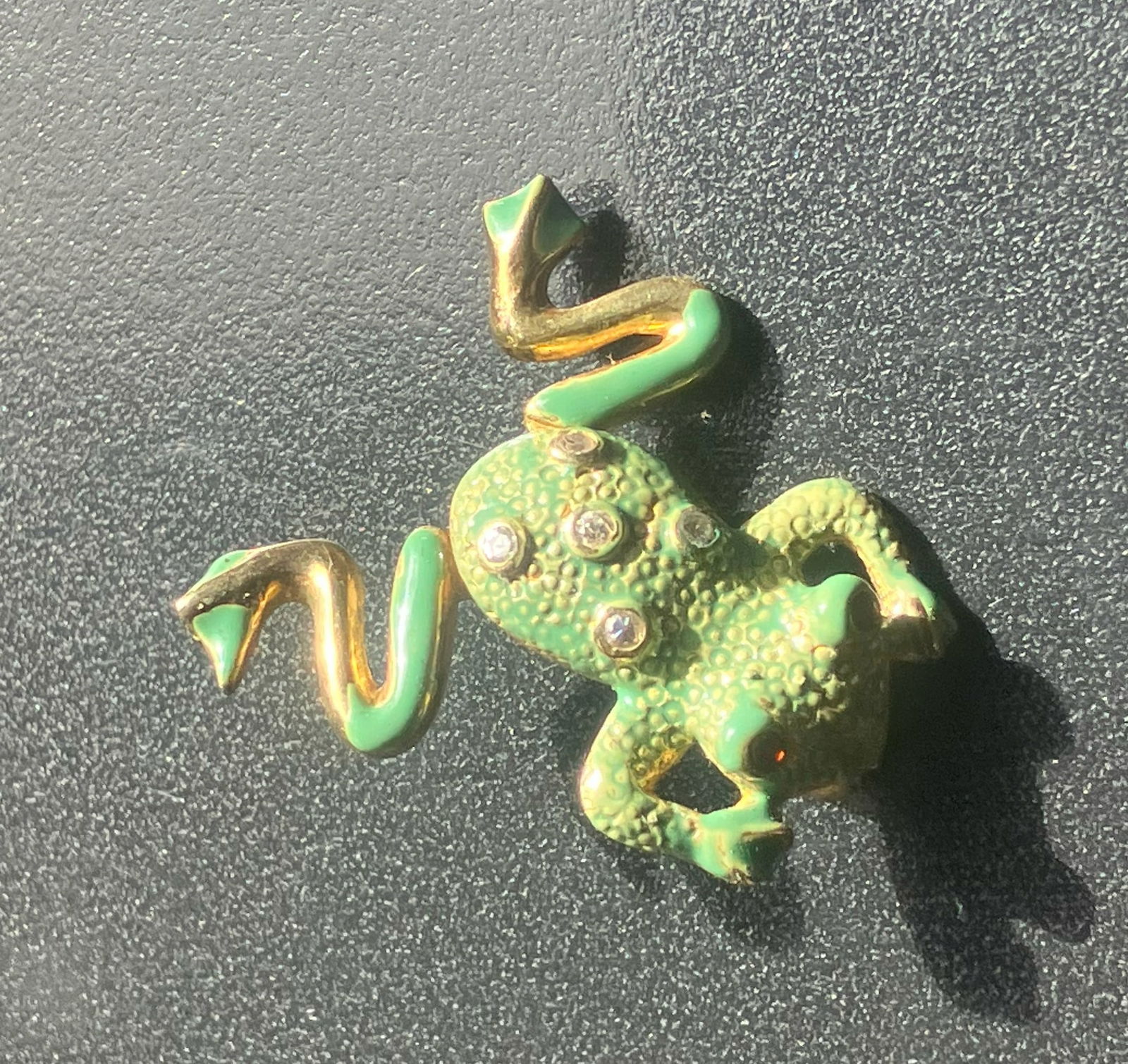 Silver Frog Brooch (1 of 3)