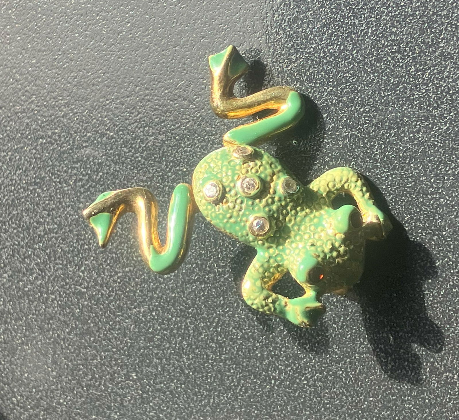Silver Frog Brooch - 2