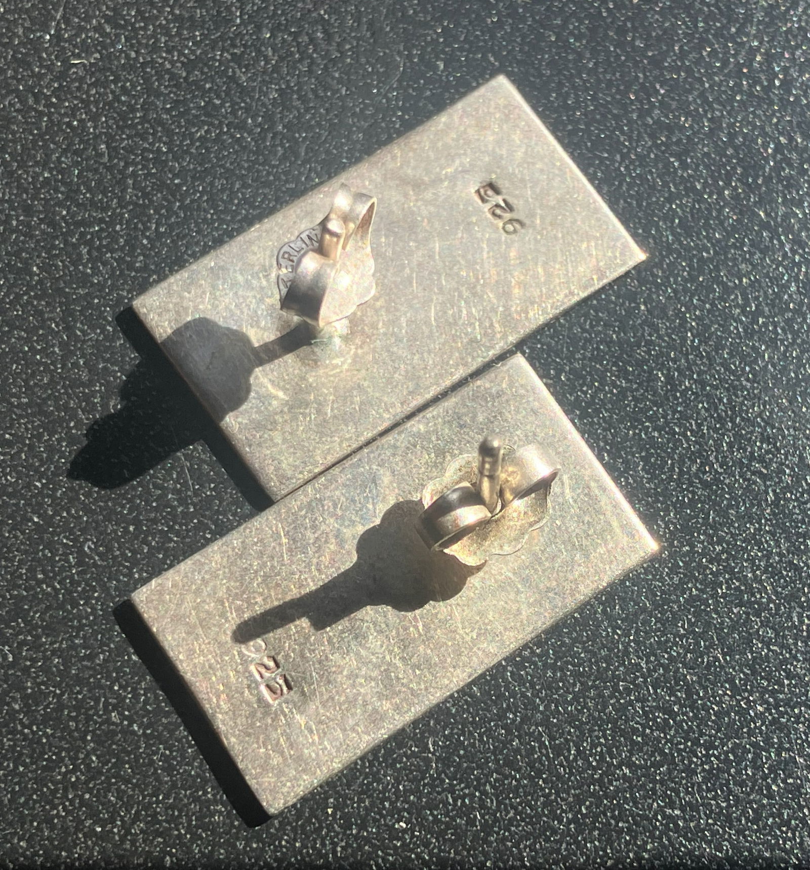 Hammered Silver Earrings - 2