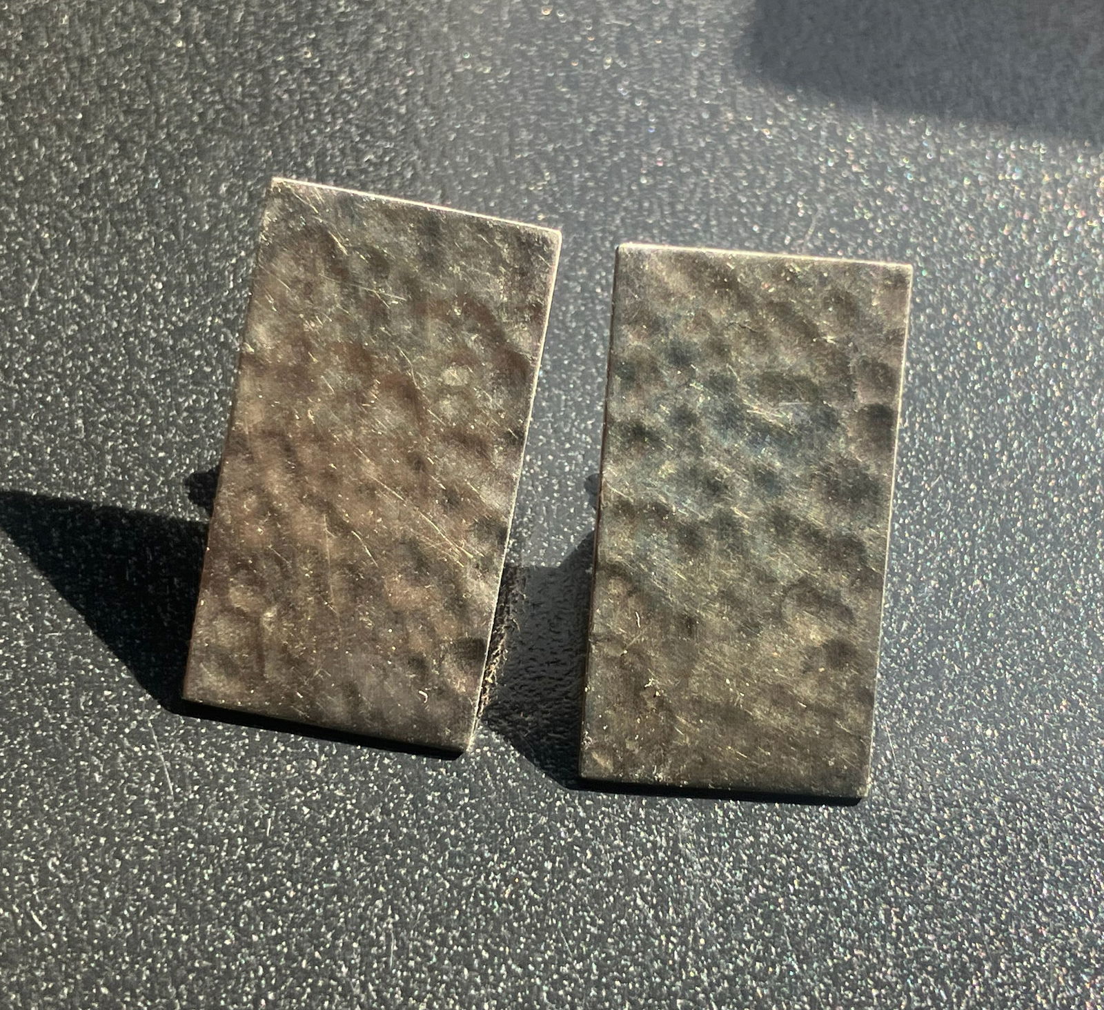 Hammered Silver Earrings - 3