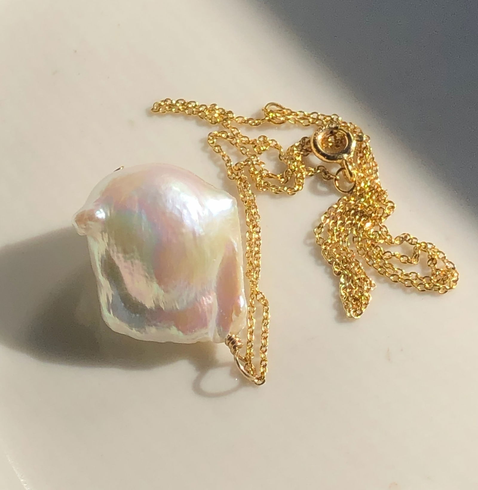 Vintage Silver Pearl Necklace (1 of 3)