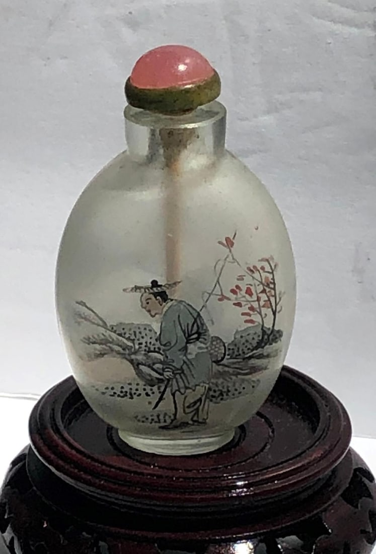 Antique Inner Painting Snuff Bottle, Size: 2.6" (1 of 5)