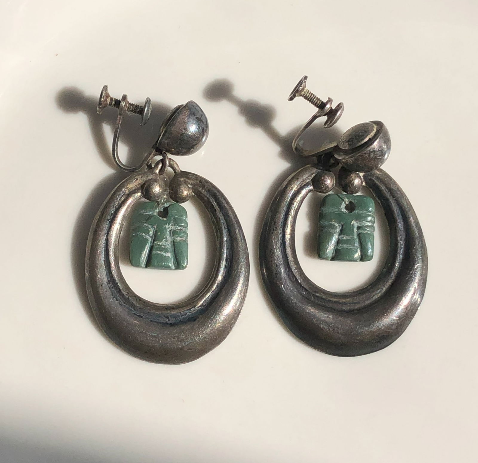Pair of Silver Earrings: Pair of Silver Earrings