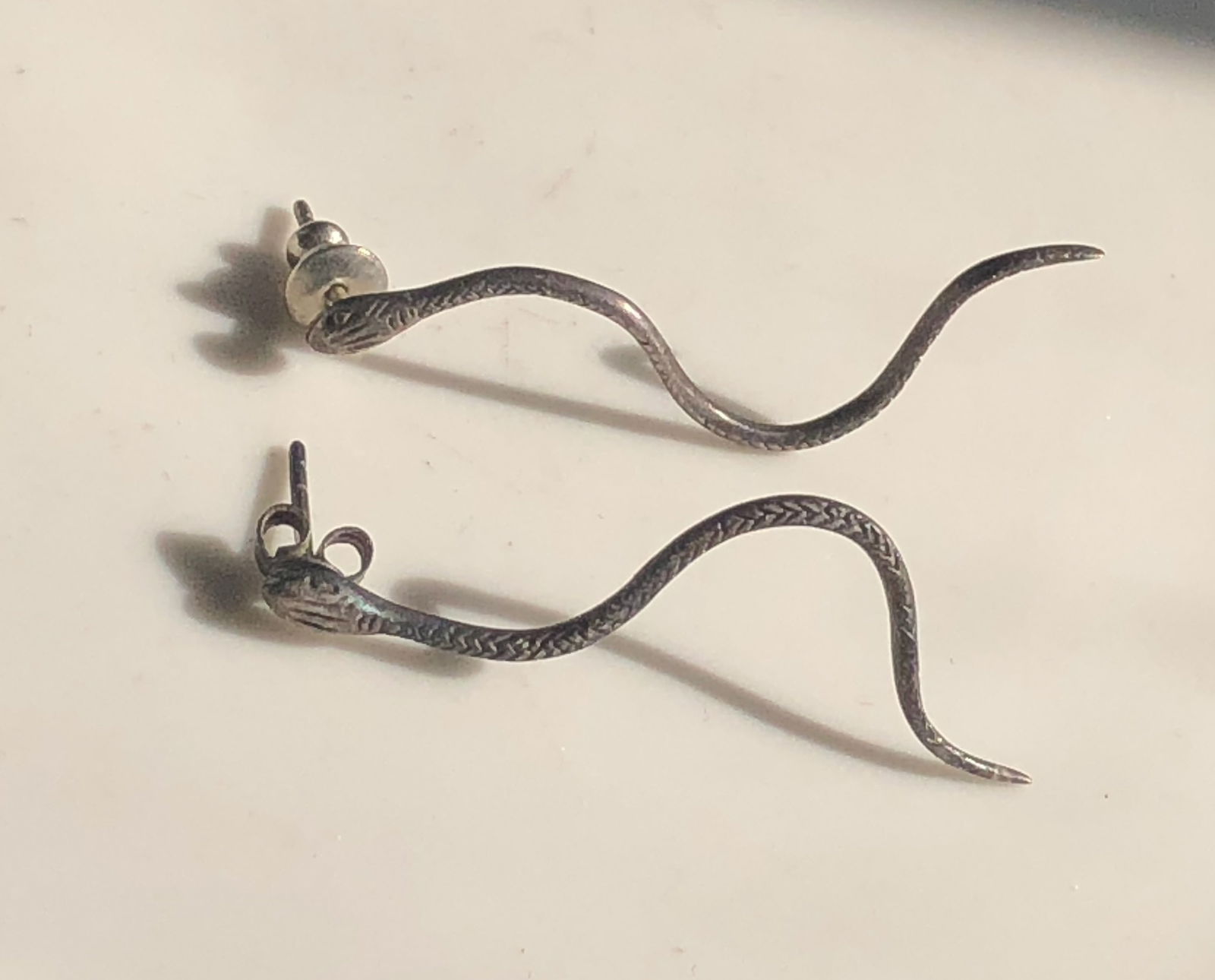 Pair of Silver Earrings: Pair of Silver Earrings