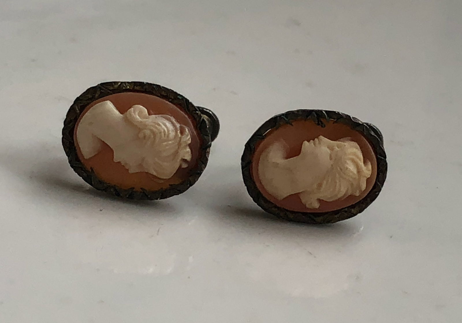 Pair of Silver Cameo Earrings (1 of 4)