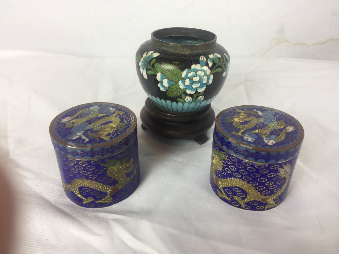 Three Antique Cloisonne Items - 5