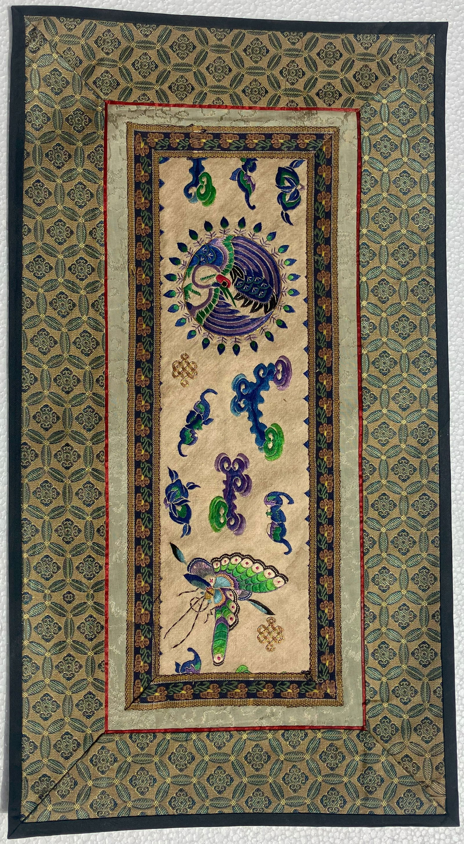 Vintage Embroidery Panel: Vintage Embroidery Panel, Size: 16" x 9"