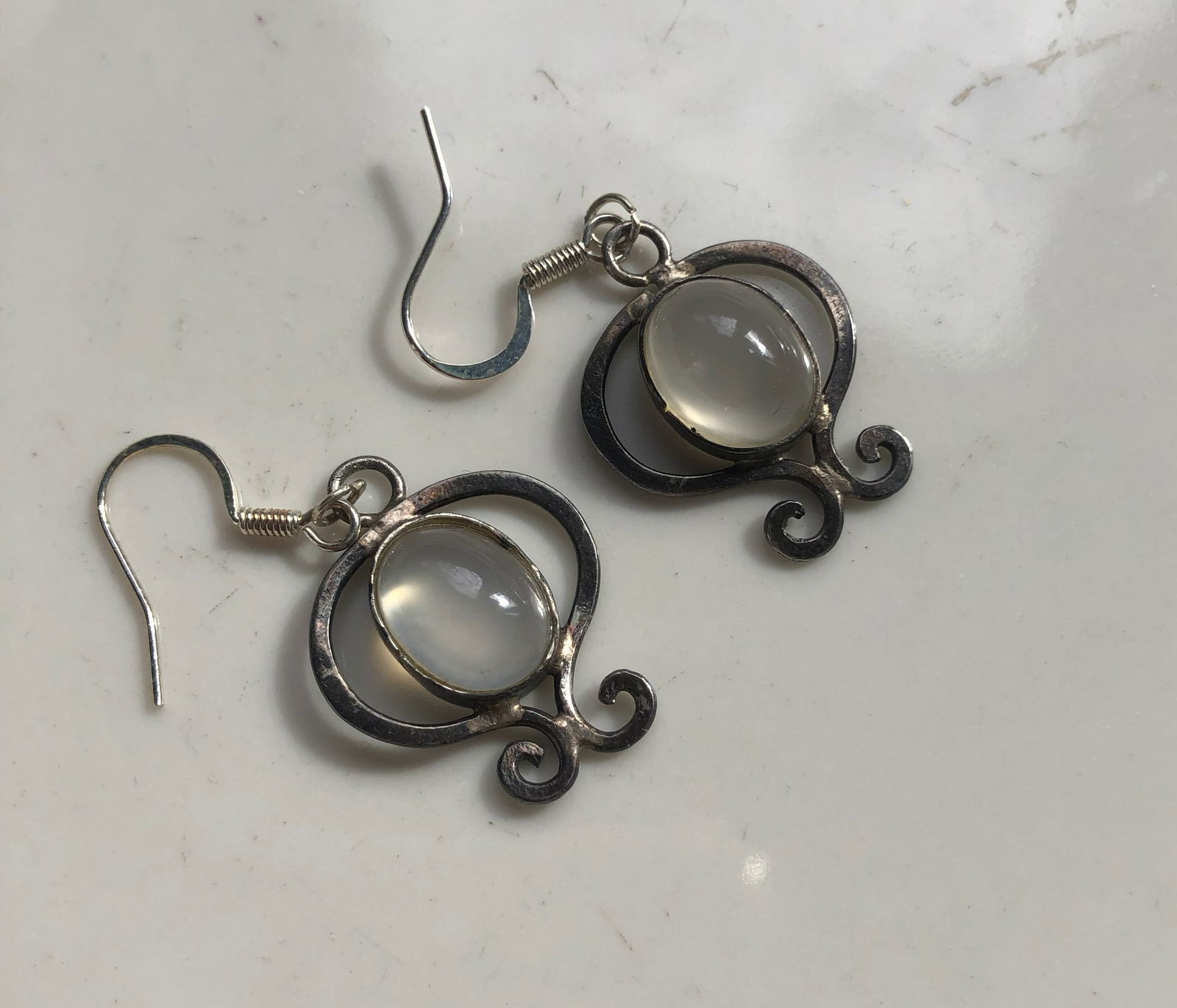 Pair of Silver Earrings: Pair of Silver Earrings