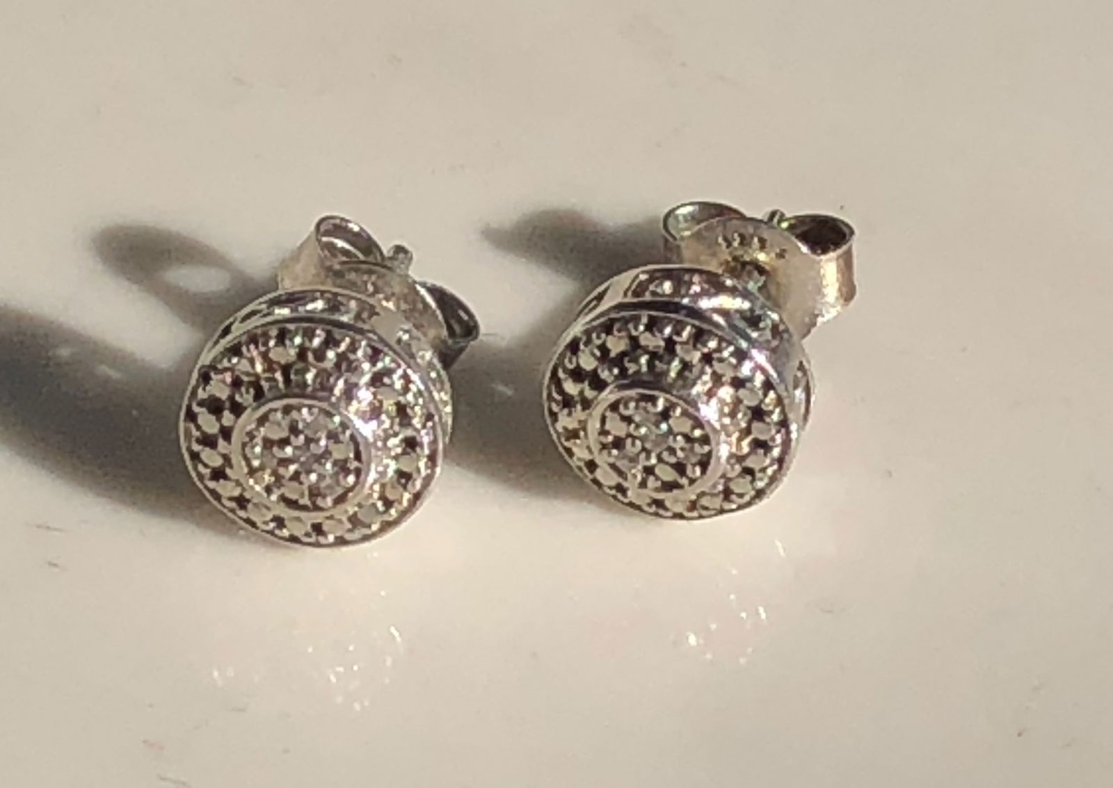 Pair of Silver Earrings: Pair of Silver Earrings