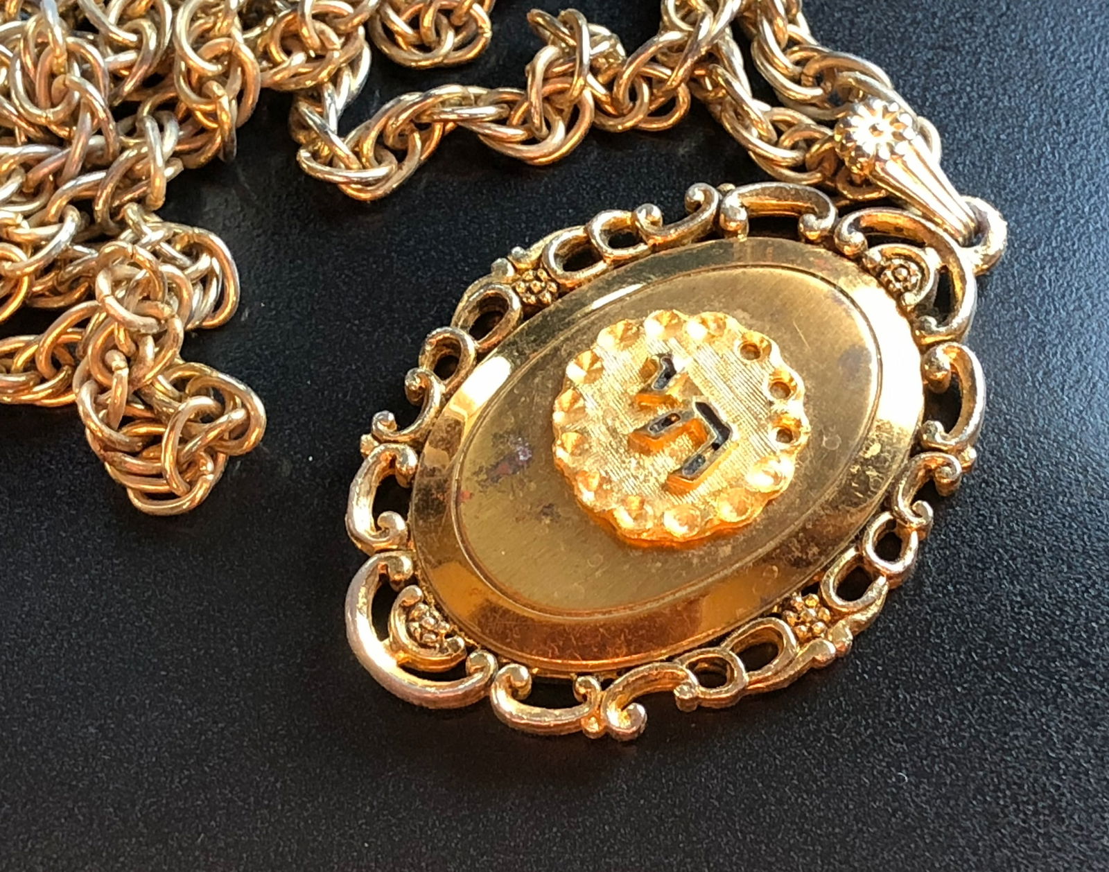 Vintage Gold Filled Mirror: Vintage Gold Filled Mirror