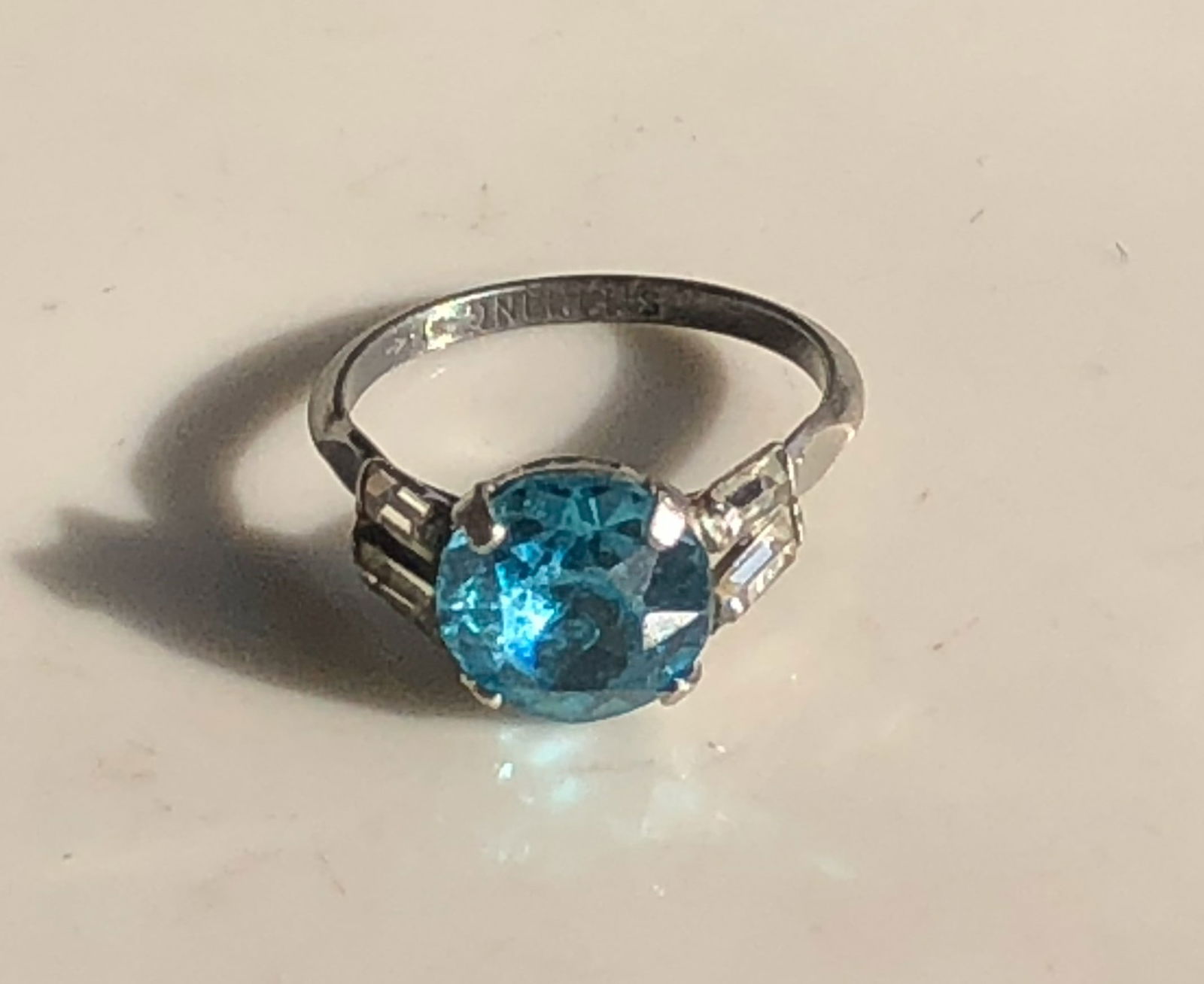 Blue Gemstone Silver Ring - 2