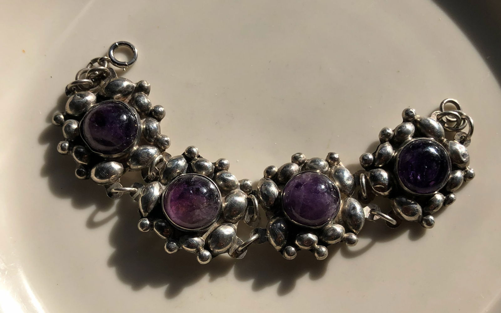 Amethyst Silver Bracelet - 2