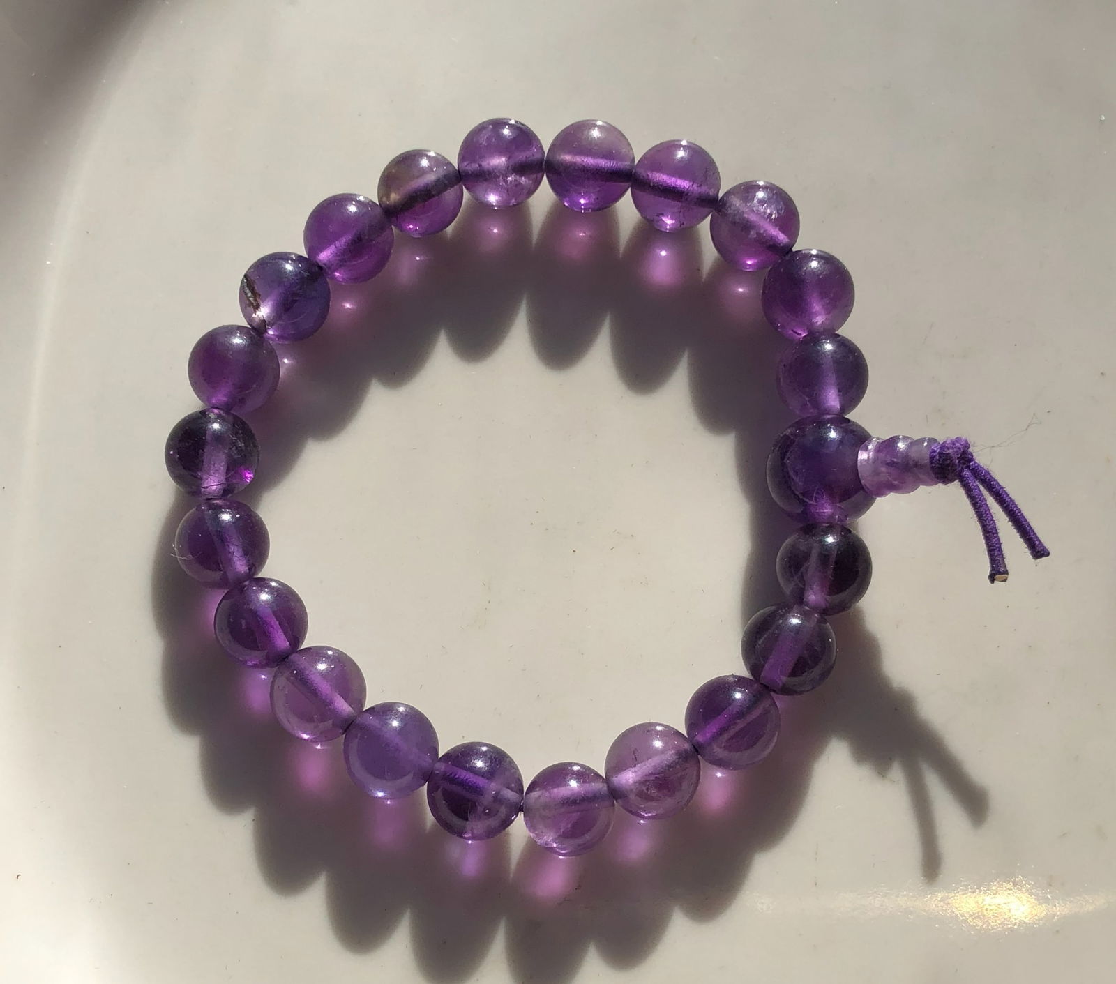 Vintage Amethyst Beads Bracelet (1 of 4)