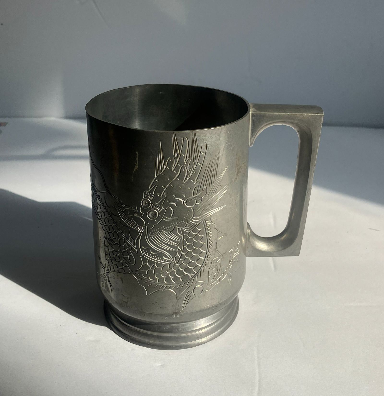 Antique Pewter Cup: Antique Pewter Cup, H: 5"