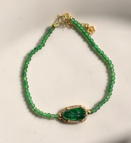 Natural Green Jadeite Bracelet