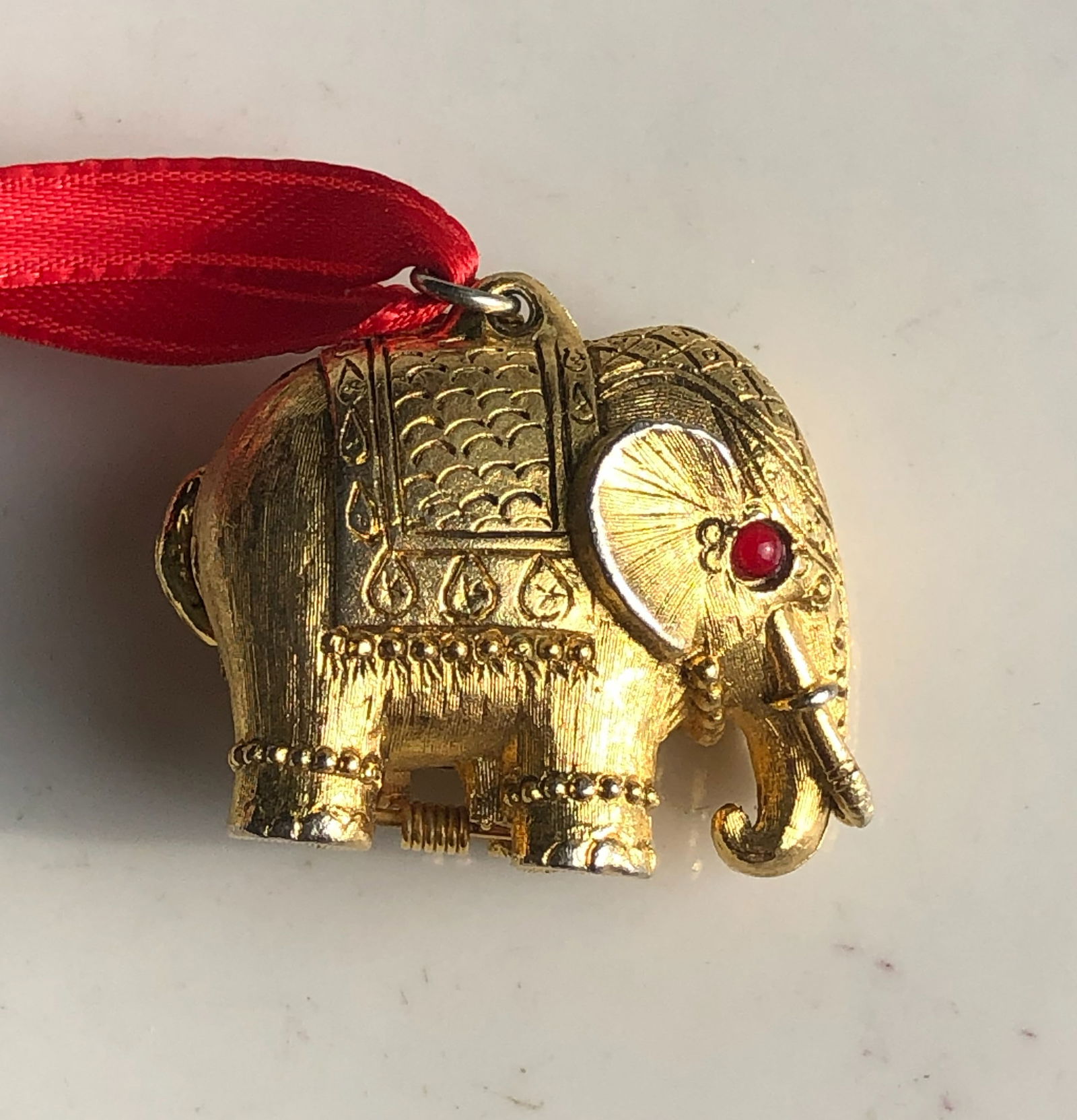 Gold plated Elephant Pendant (1 of 4)