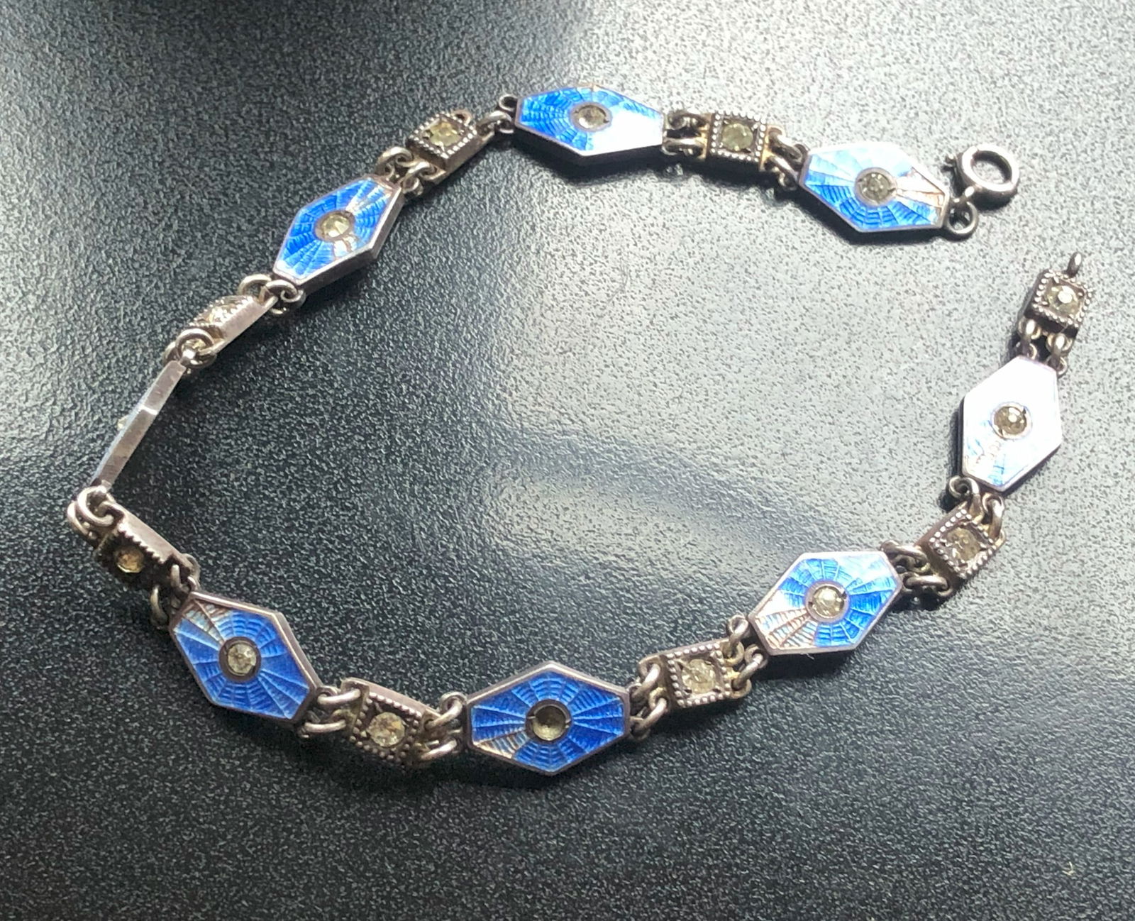 Vintage Silver Enamel Bracelet (1 of 3)