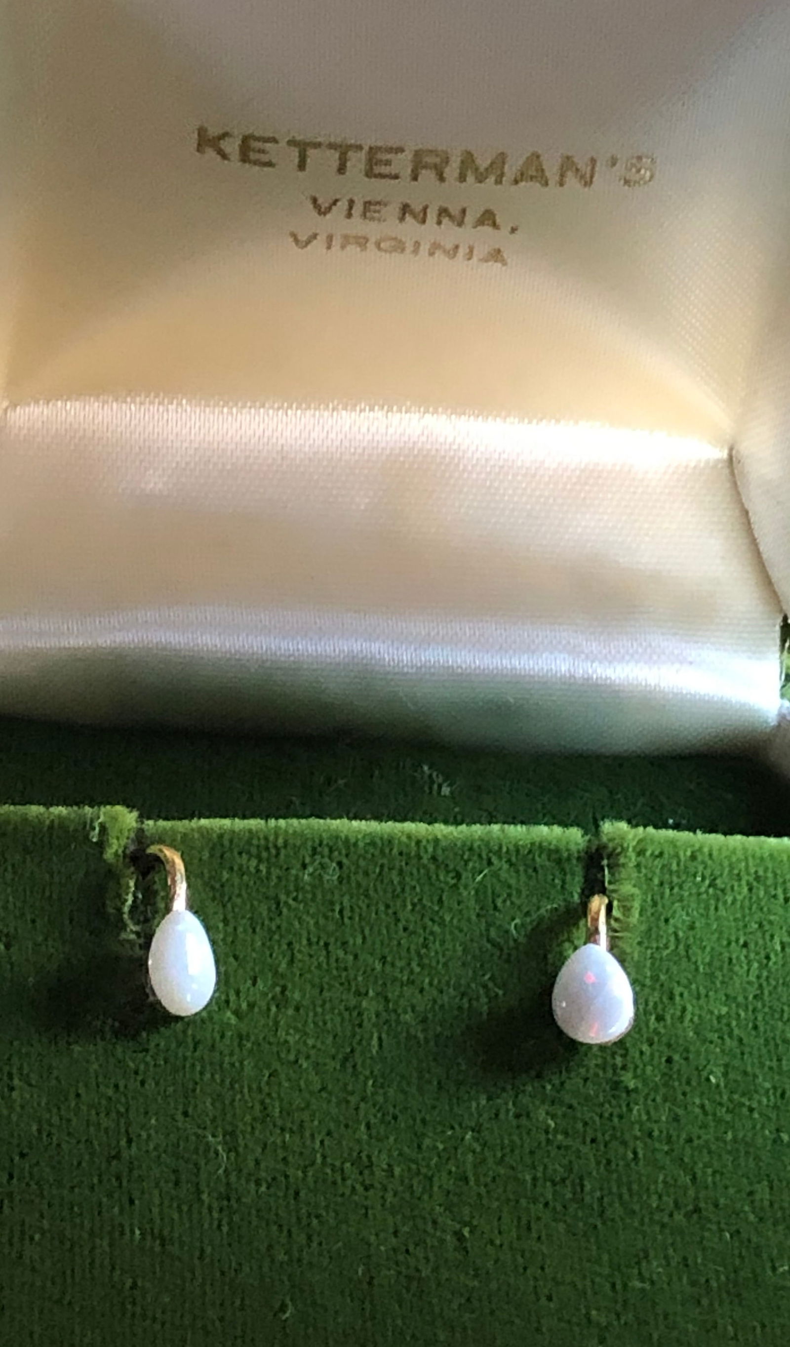 Pair of Gold Filled Opal Earrings: Pair of Gold Filled Opal Earrings