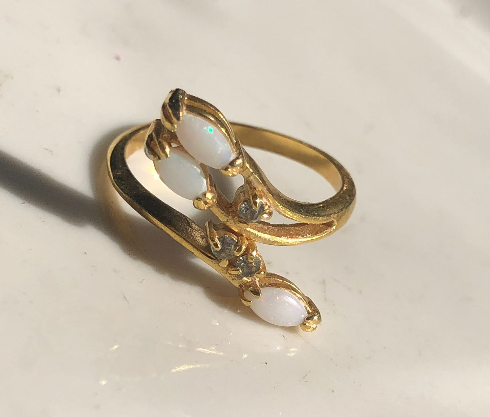 Vintage Gold Filled Opal Ring: Vintage Gold Filled Opal Ring, Size 8