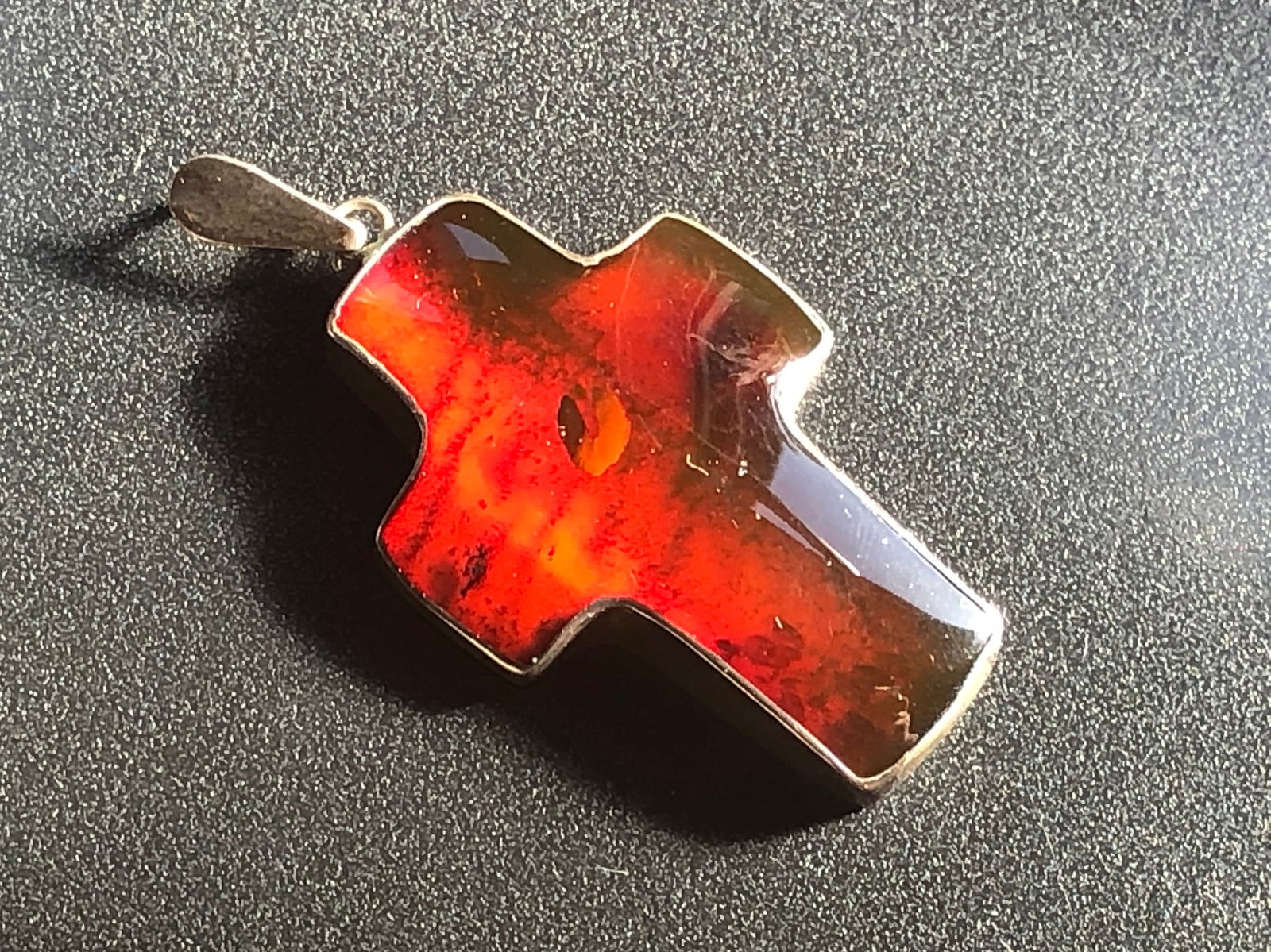 Vintage Silver Amber Pendant (1 of 5)