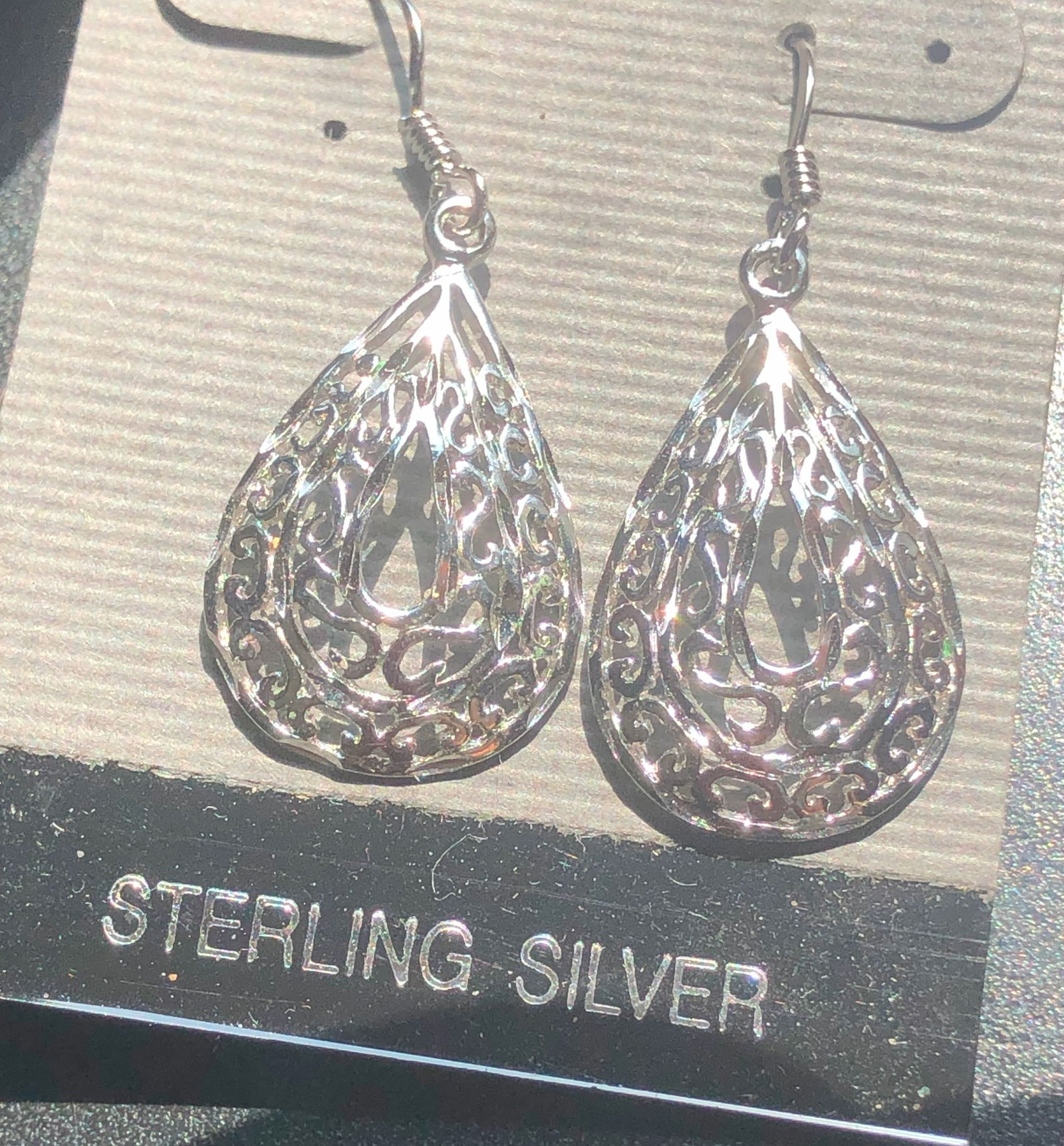 Pair of Silver Earrings: Pair of Silver Earrings