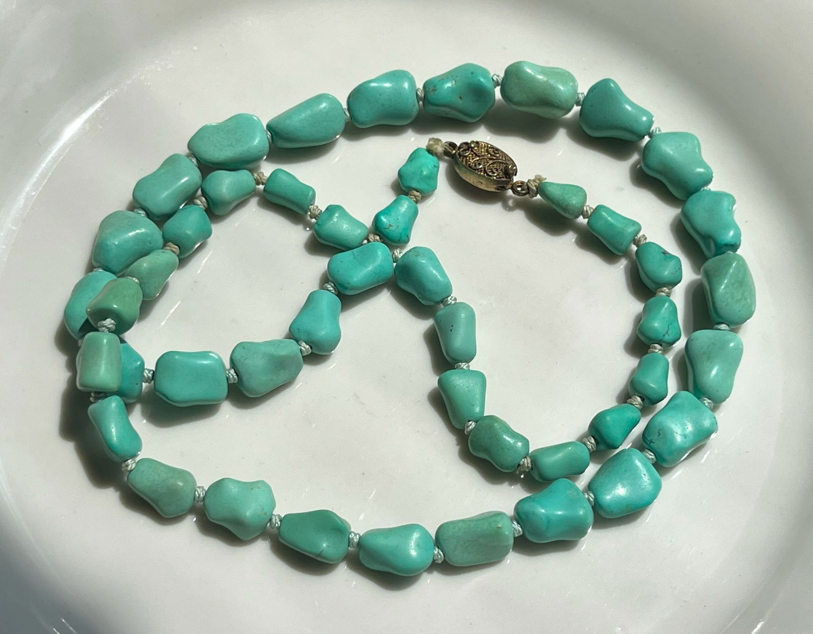 Antique Turquoise Necklace (1 of 2)