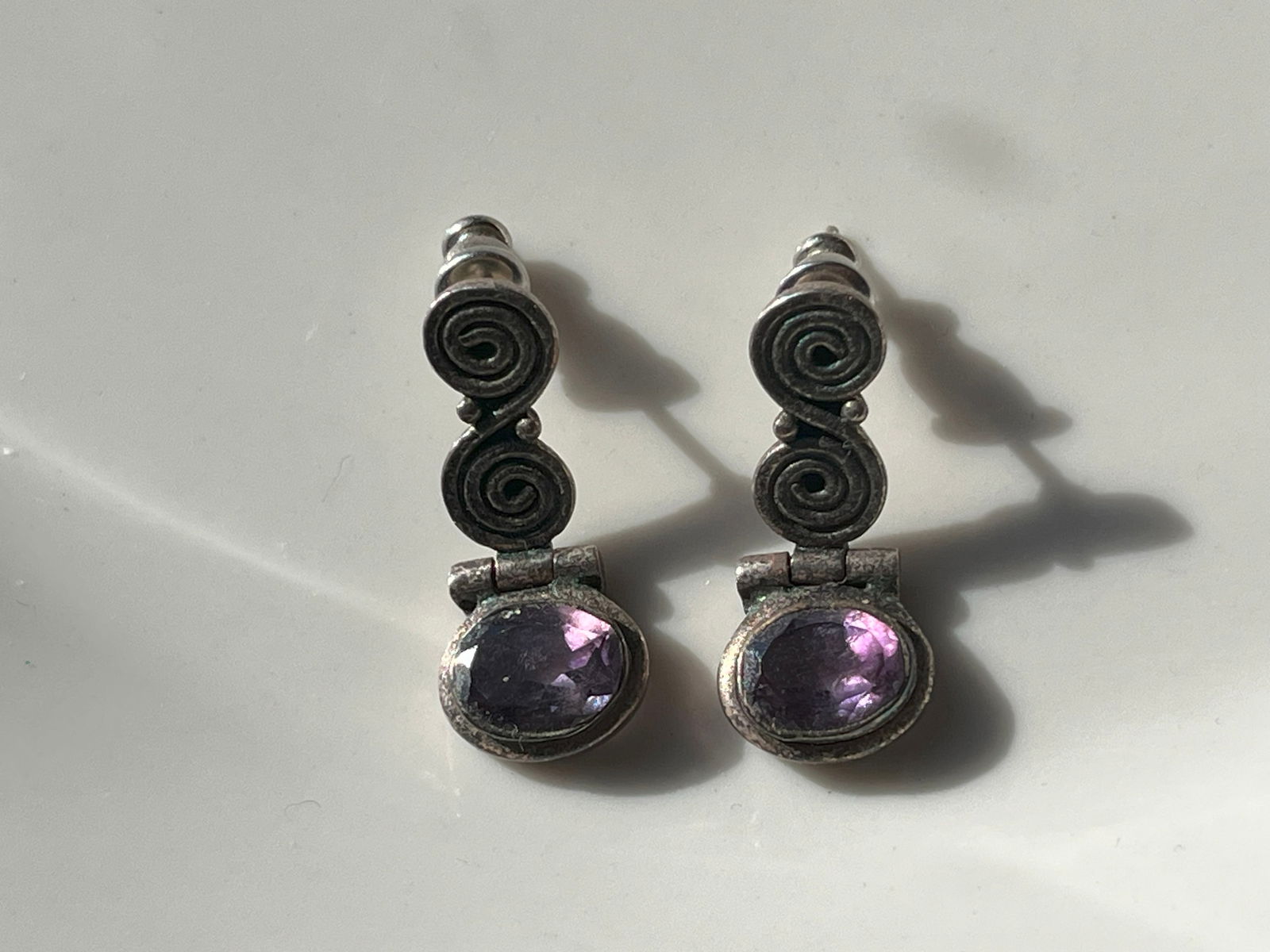 Pair of Silver Earrings: Pair of Silver Earrings, weight 7.2g